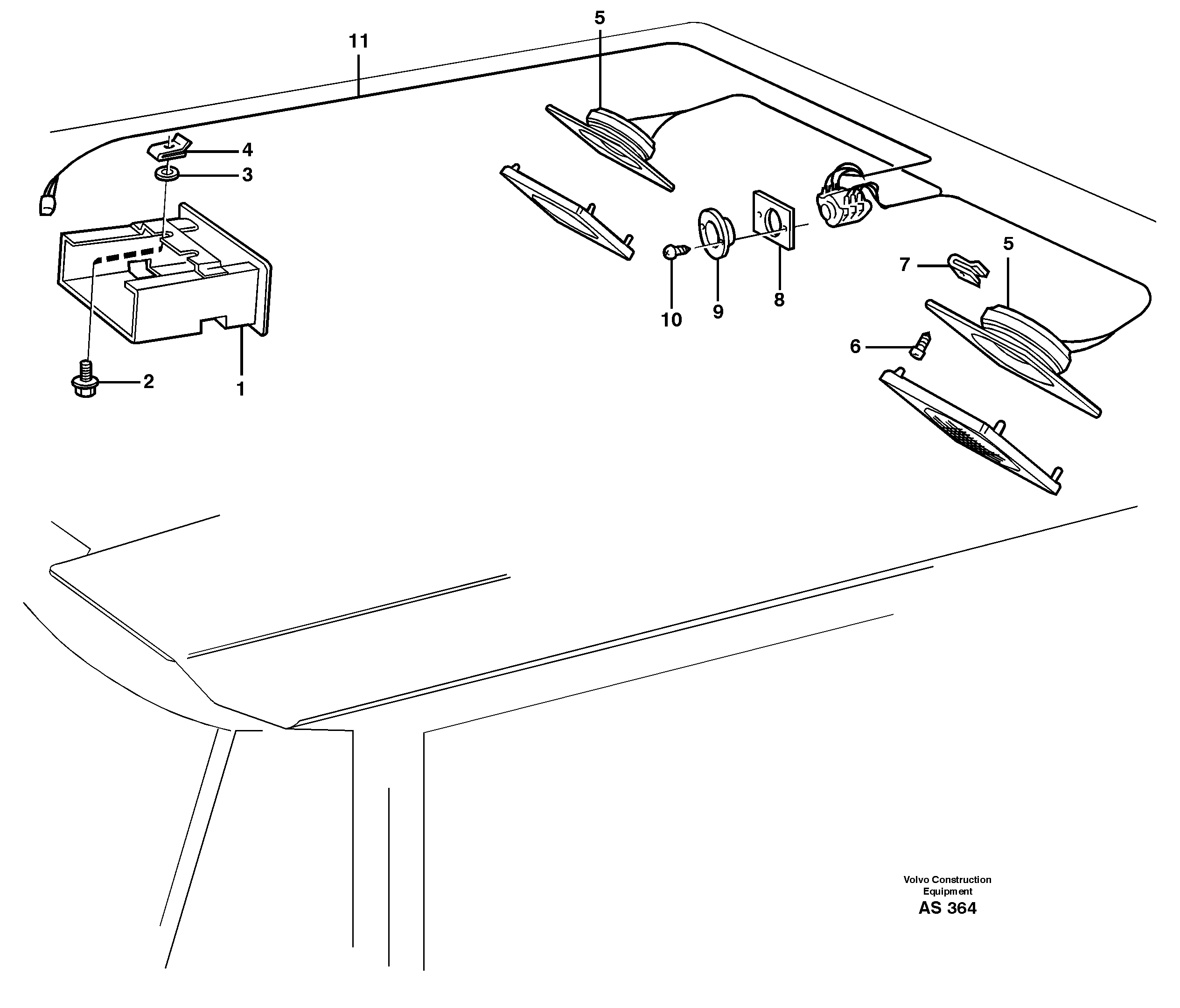 Схема запчастей Volvo L70C - 28993 Radio bracket L70C SER NO 13116-, SER NO BRAZIL 70007-