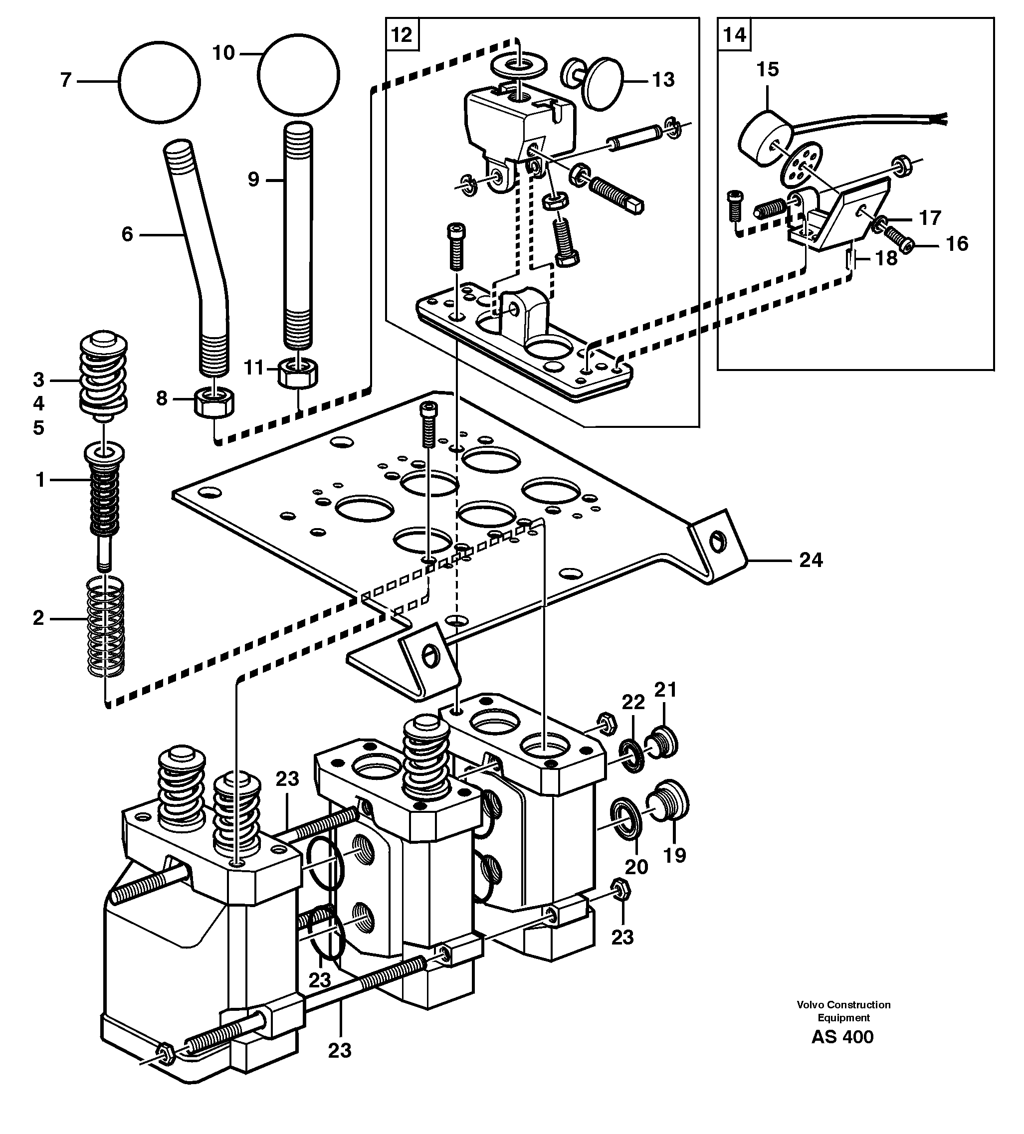 Схема запчастей Volvo L70C - 96508 Servo valve L70C SER NO 13116-, SER NO BRAZIL 70007-