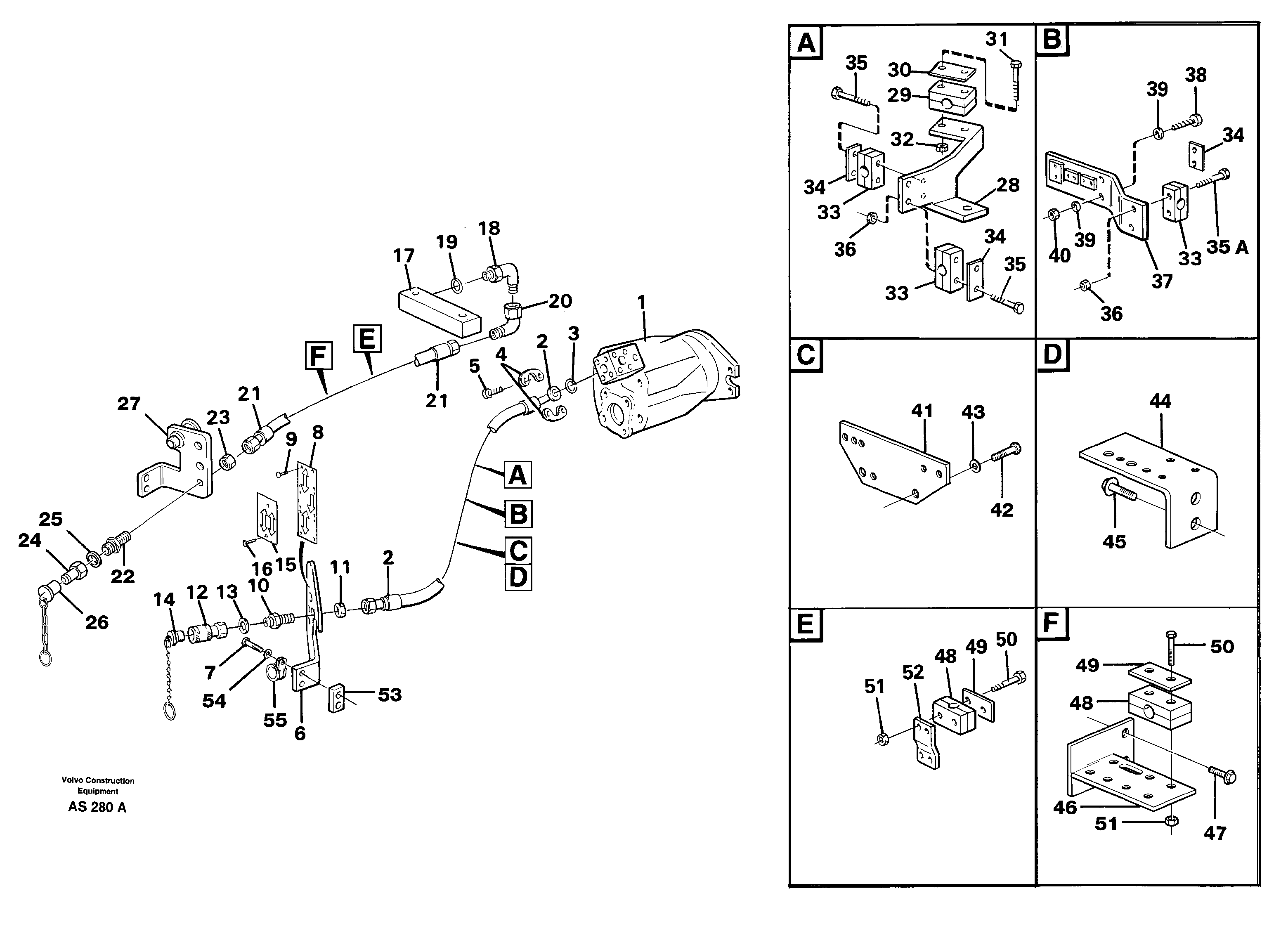 Схема запчастей Volvo L70C - 84757 Feed lines Heavy Duty L70C SER NO 13116-, SER NO BRAZIL 70007-