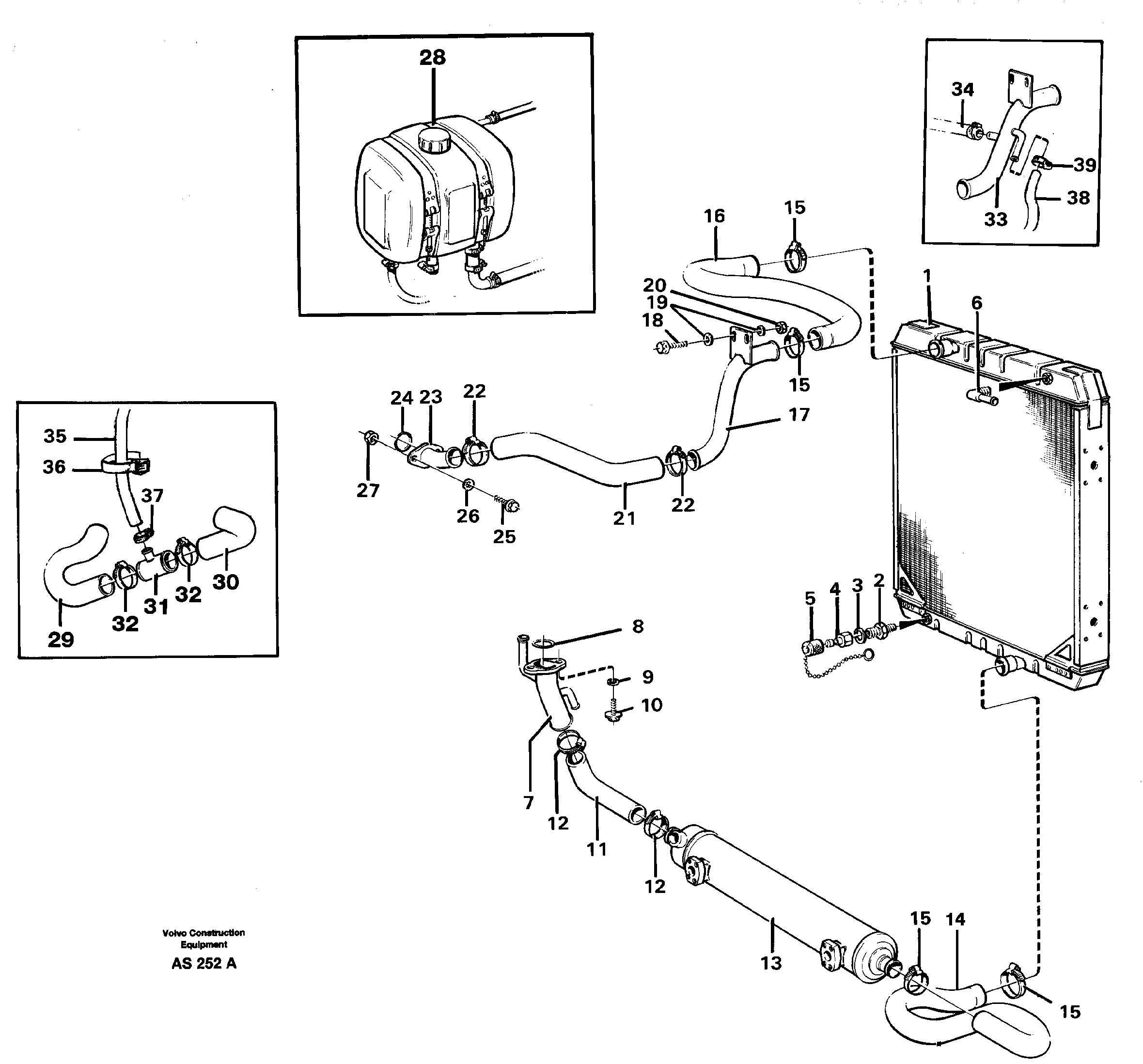 Схема запчастей Volvo L70C - 83905 Система охлаждения L70C SER NO 13116-, SER NO BRAZIL 70007-