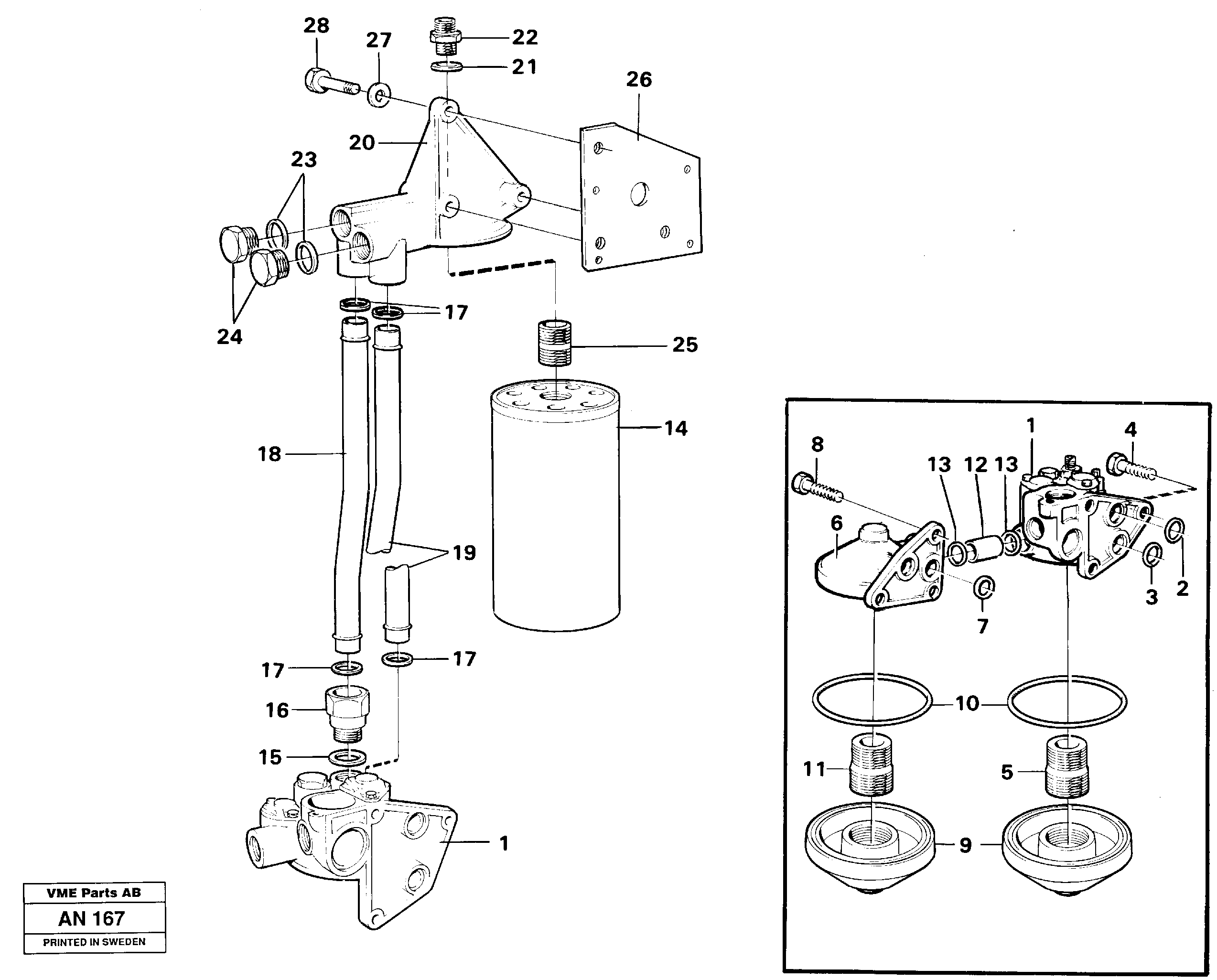 Схема запчастей Volvo L90C - 27859 Фильтр масляный L90C VOLVO BM VOLVO BM L90C SER NO - 14304