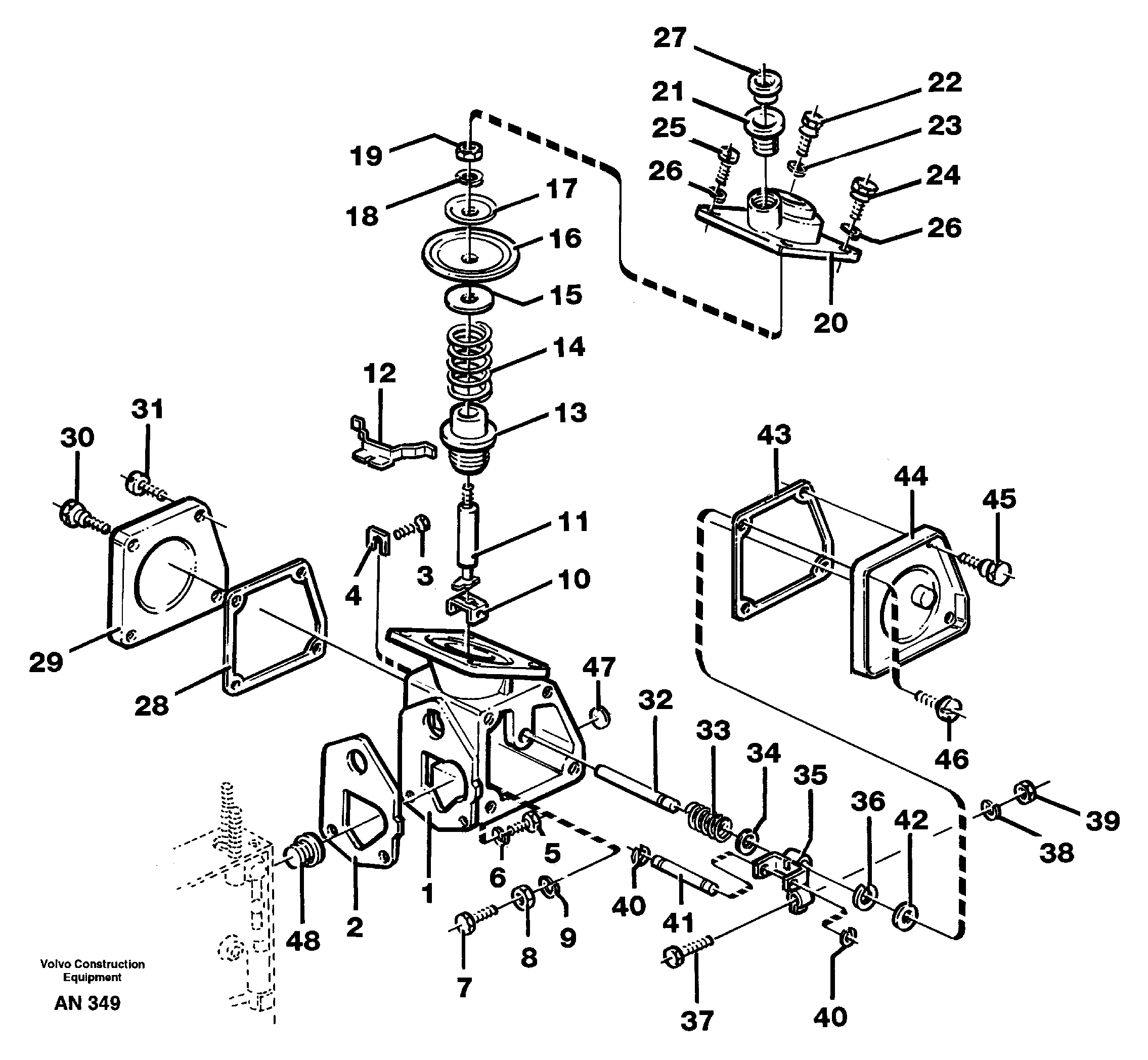Схема запчастей Volvo L90C - 14952 Smoke limiter L90C VOLVO BM VOLVO BM L90C SER NO - 14304