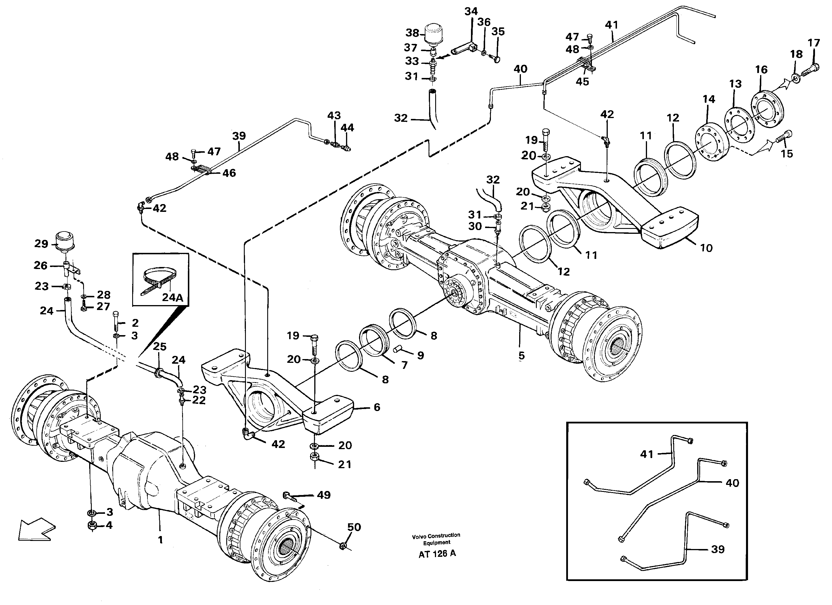Схема запчастей Volvo L90C - 99450 Planet axles with fitting parts L90C