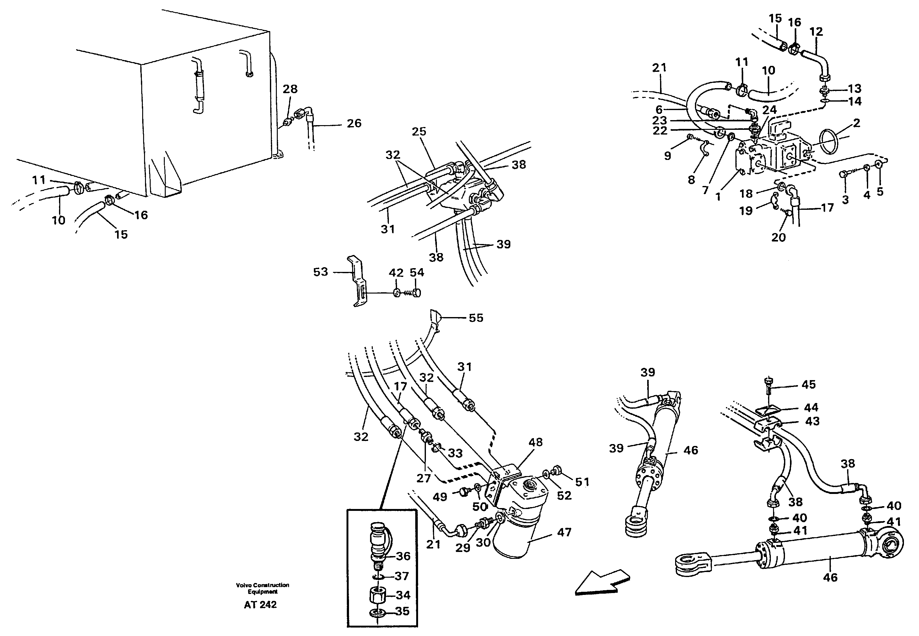 Схема запчастей Volvo L90C - 97003 Рулевая система L90C