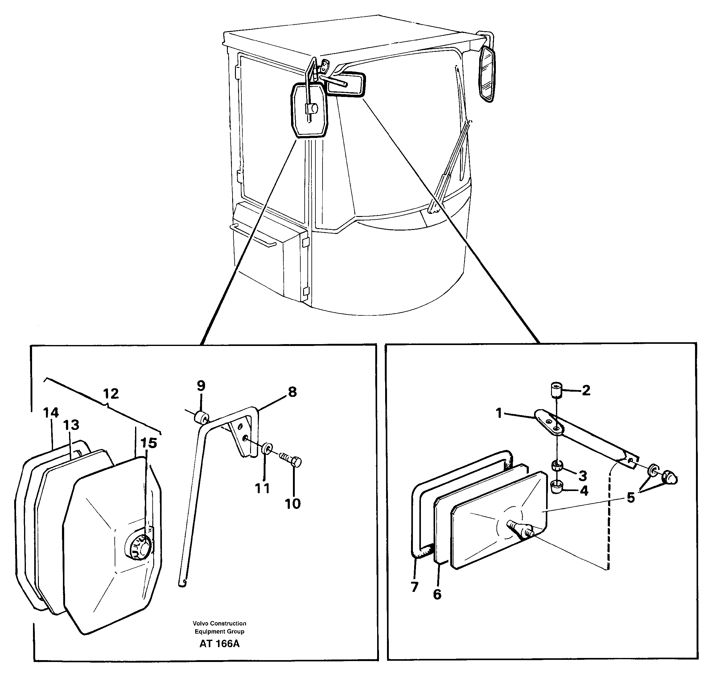 Схема запчастей Volvo L90C - 101220 Rear view mirror L90C
