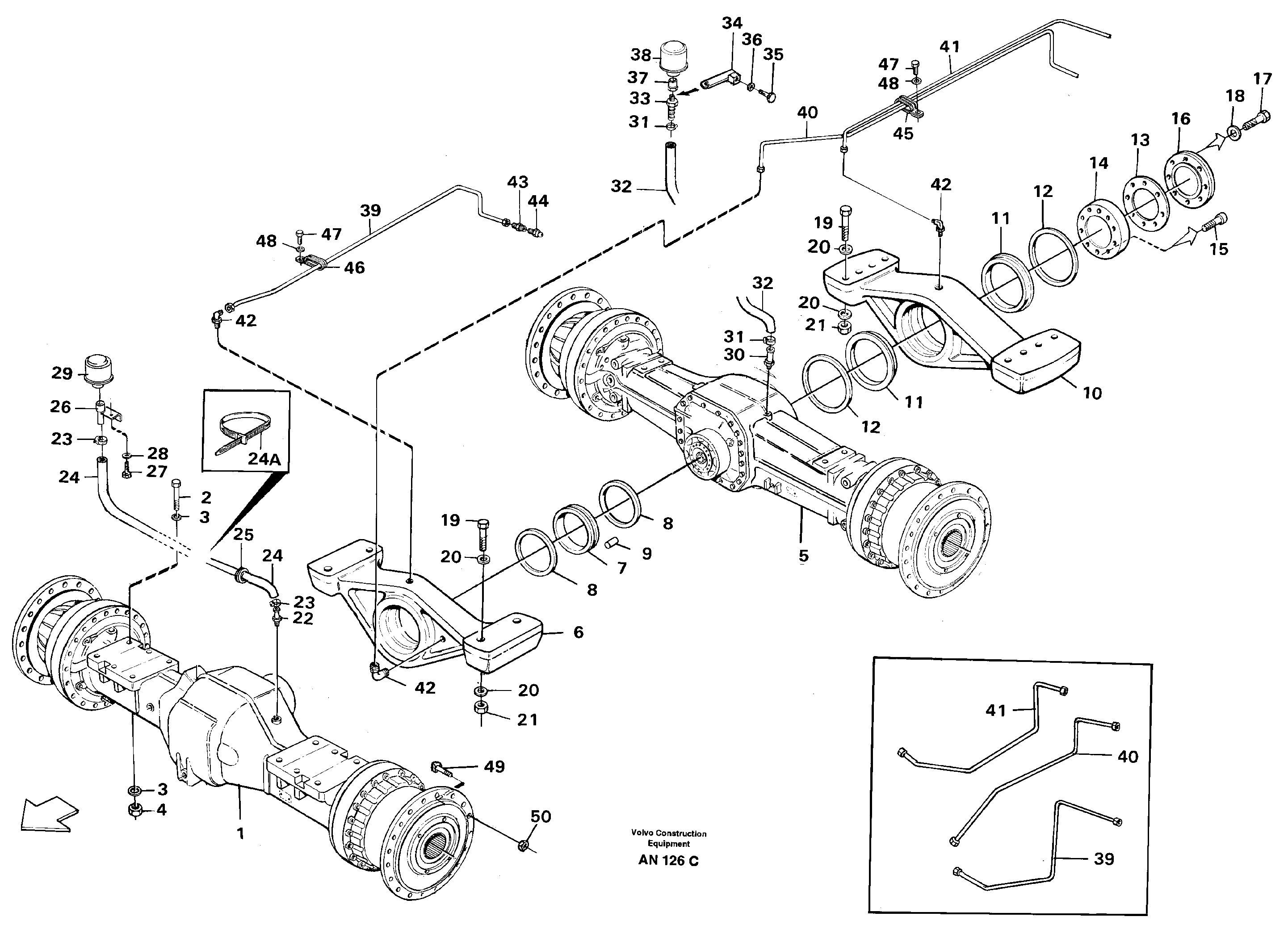 Схема запчастей Volvo L90C - 83914 Planet axles with fitting parts L90C VOLVO BM VOLVO BM L90C SER NO - 14304