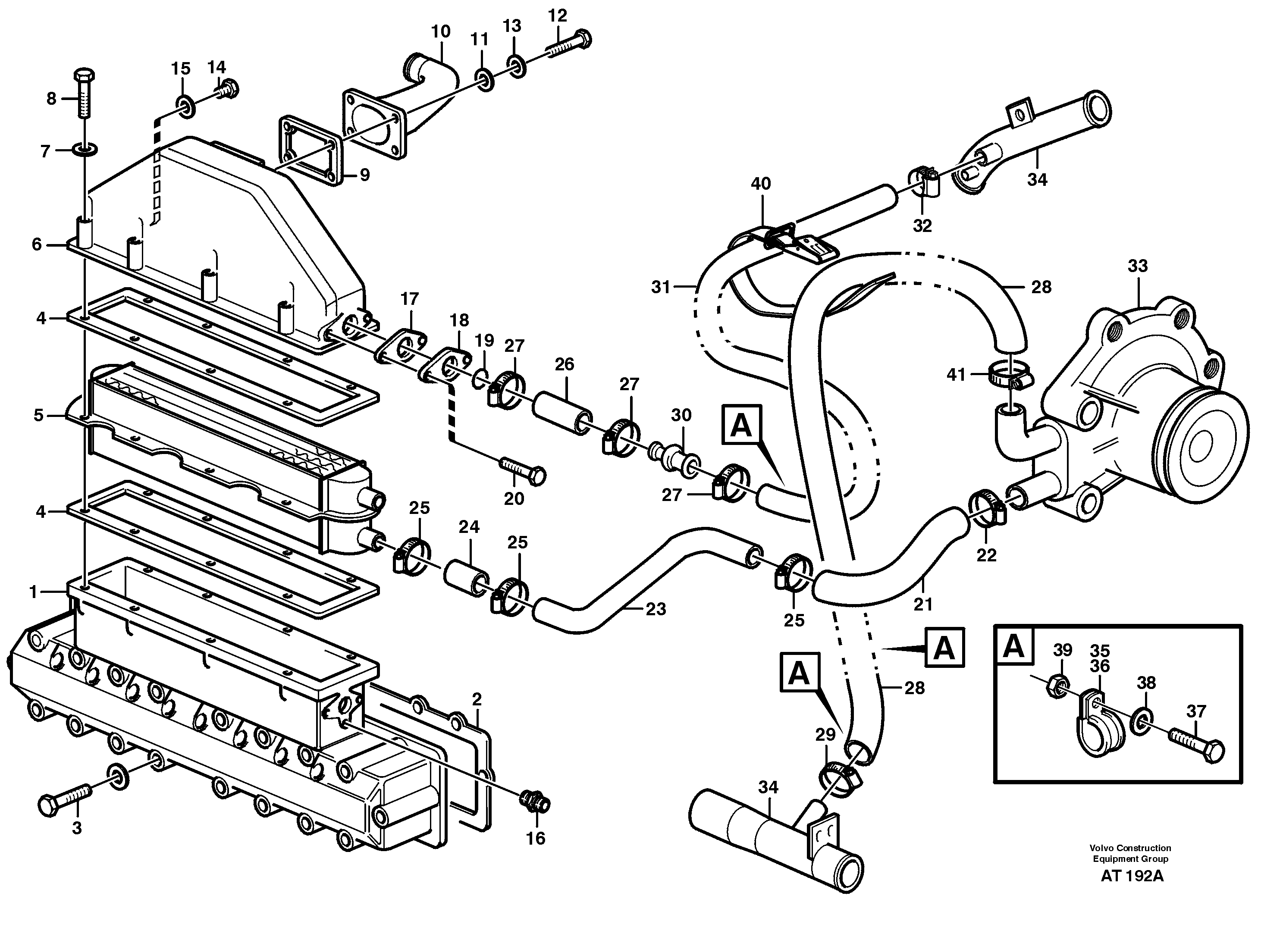 Схема запчастей Volvo L90C - 92942 Intercooler L90C