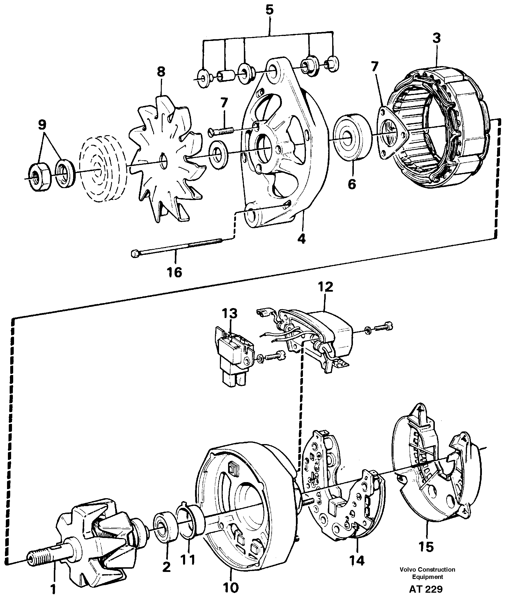 Схема запчастей Volvo L90C - 99136 Alternator L90C