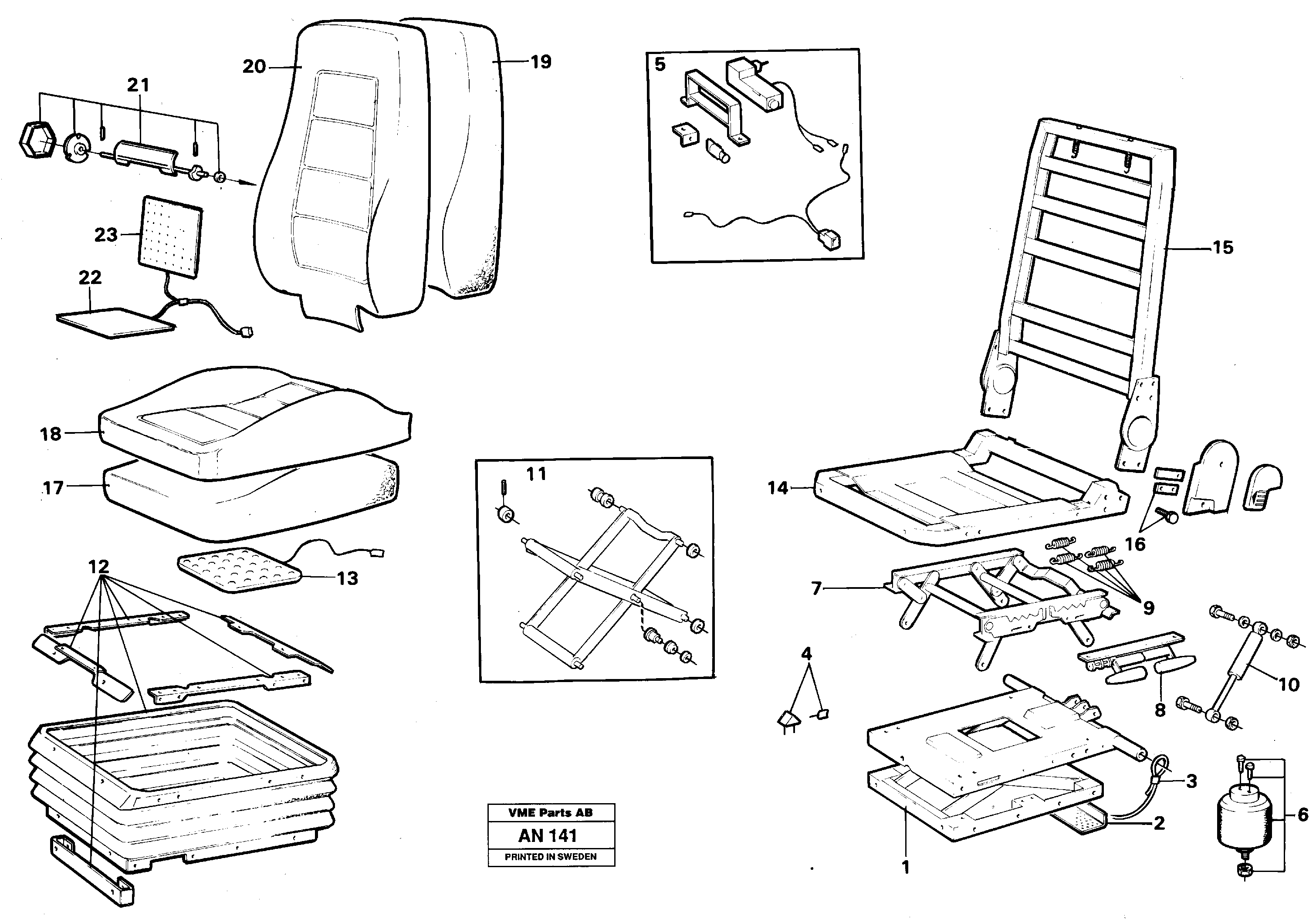 Схема запчастей Volvo L90C - 30212 Drivers seat L90C VOLVO BM VOLVO BM L90C SER NO - 14304