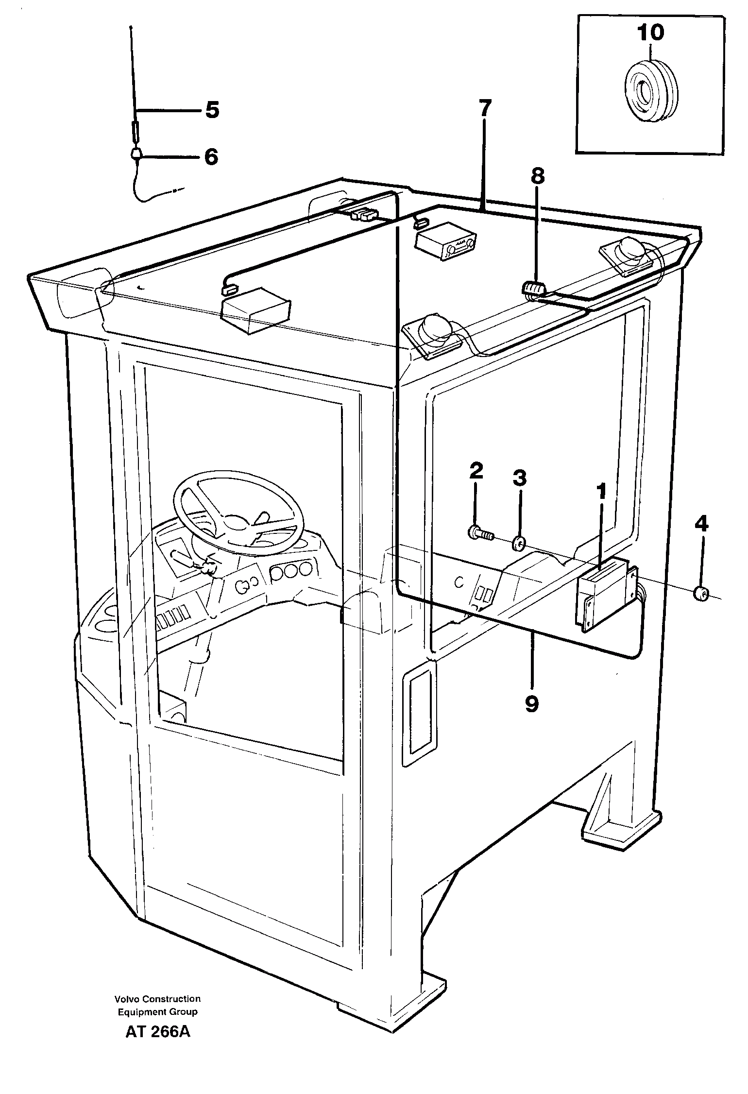 Схема запчастей Volvo L90C - 94724 Cable harness for radio L90C