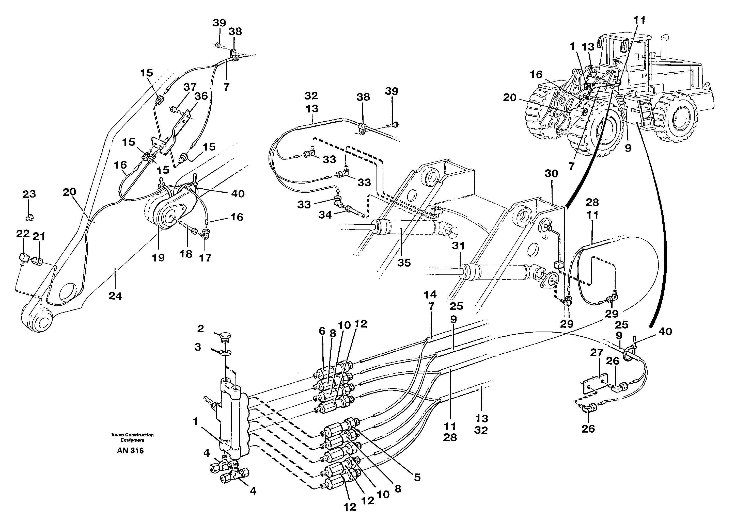 Схема запчастей Volvo L90C - 69750 Distribution block, B2 L90C VOLVO BM VOLVO BM L90C SER NO - 14304