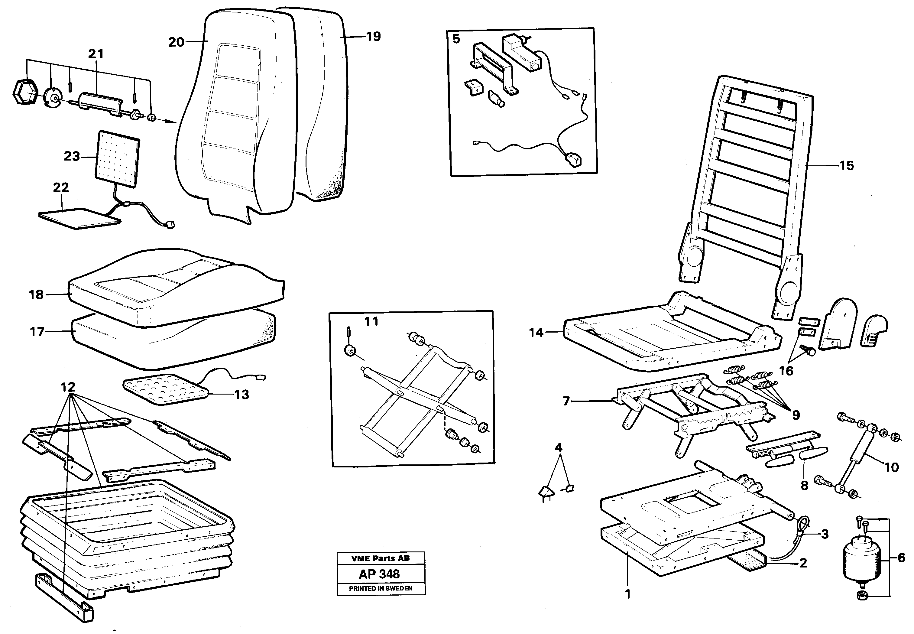 Схема запчастей Volvo L120C - 32353 Drivers seat L120C VOLVO BM VOLVO BM L120C SER NO - 11318