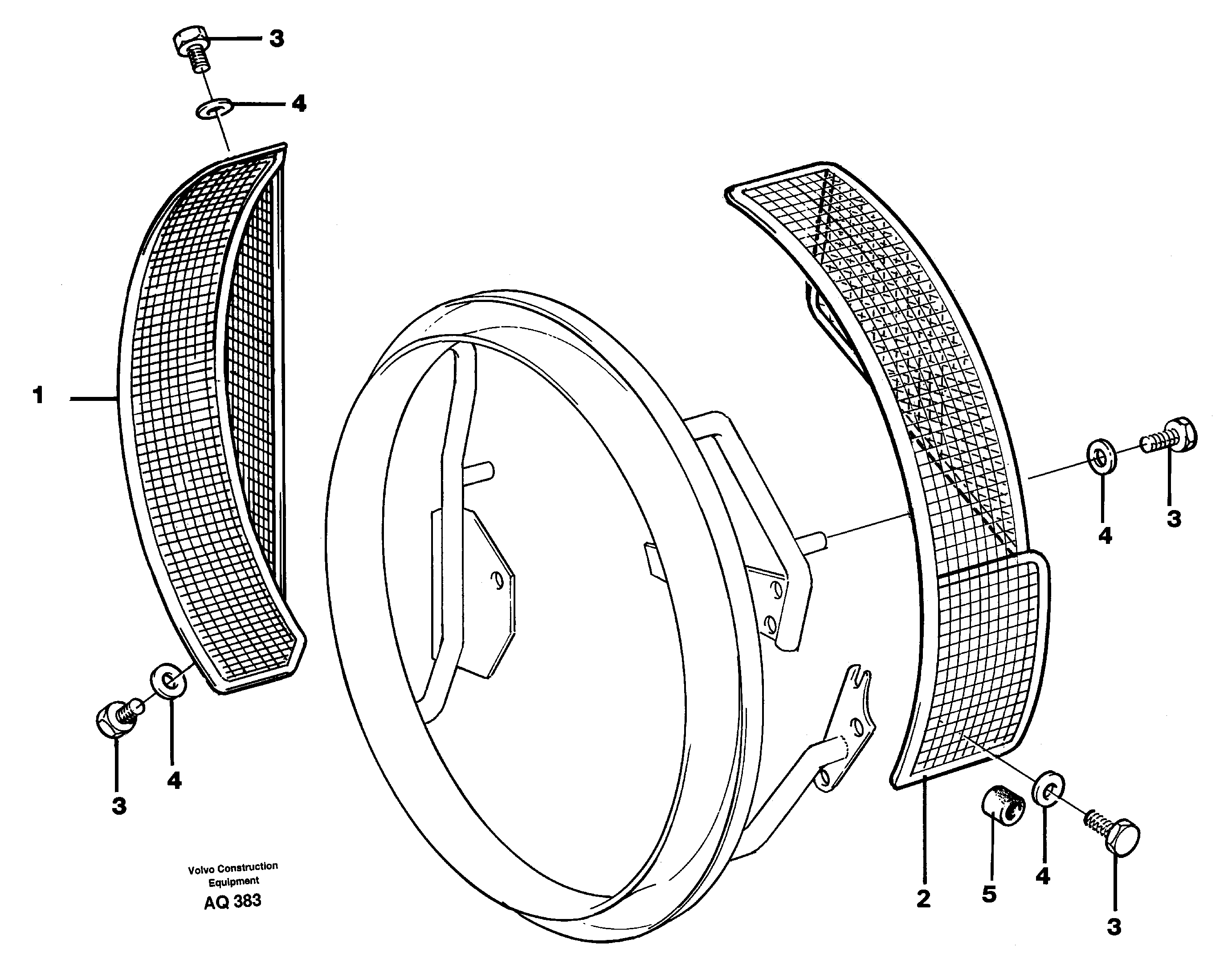 Схема запчастей Volvo L120C - 21874 Fan shroud L120C S/N 11319-SWE, S/N 61677-USA, S/N 70075-BRA