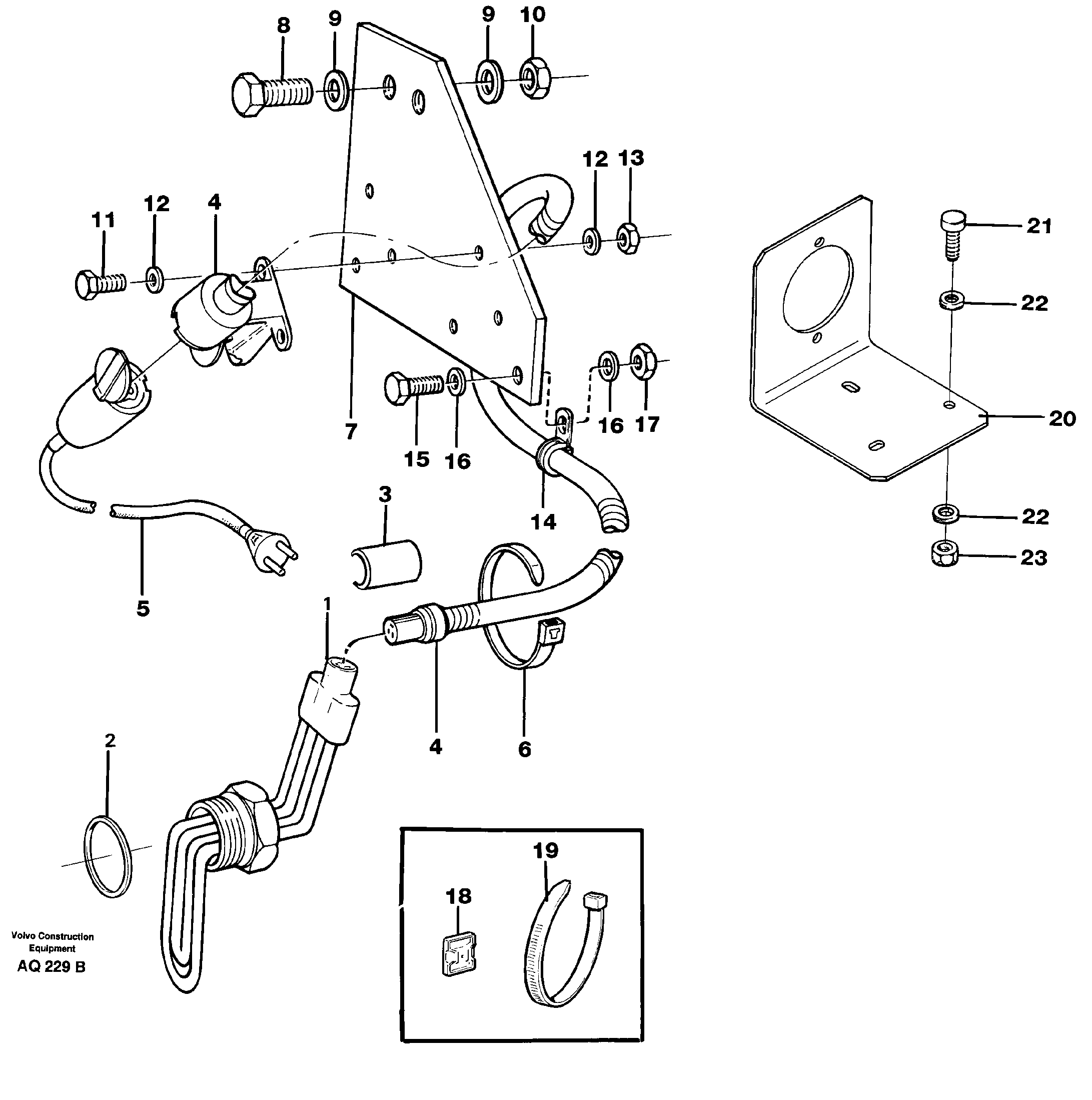 Схема запчастей Volvo L120C - 53665 Engine heater L120C S/N 11319-SWE, S/N 61677-USA, S/N 70075-BRA