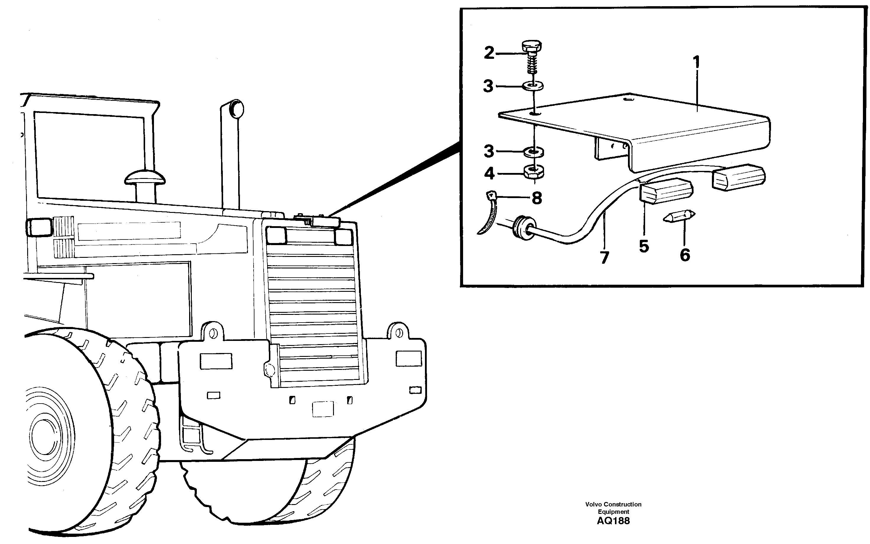 Схема запчастей Volvo L120C - 89351 Sign plate L120C S/N 11319-SWE, S/N 61677-USA, S/N 70075-BRA