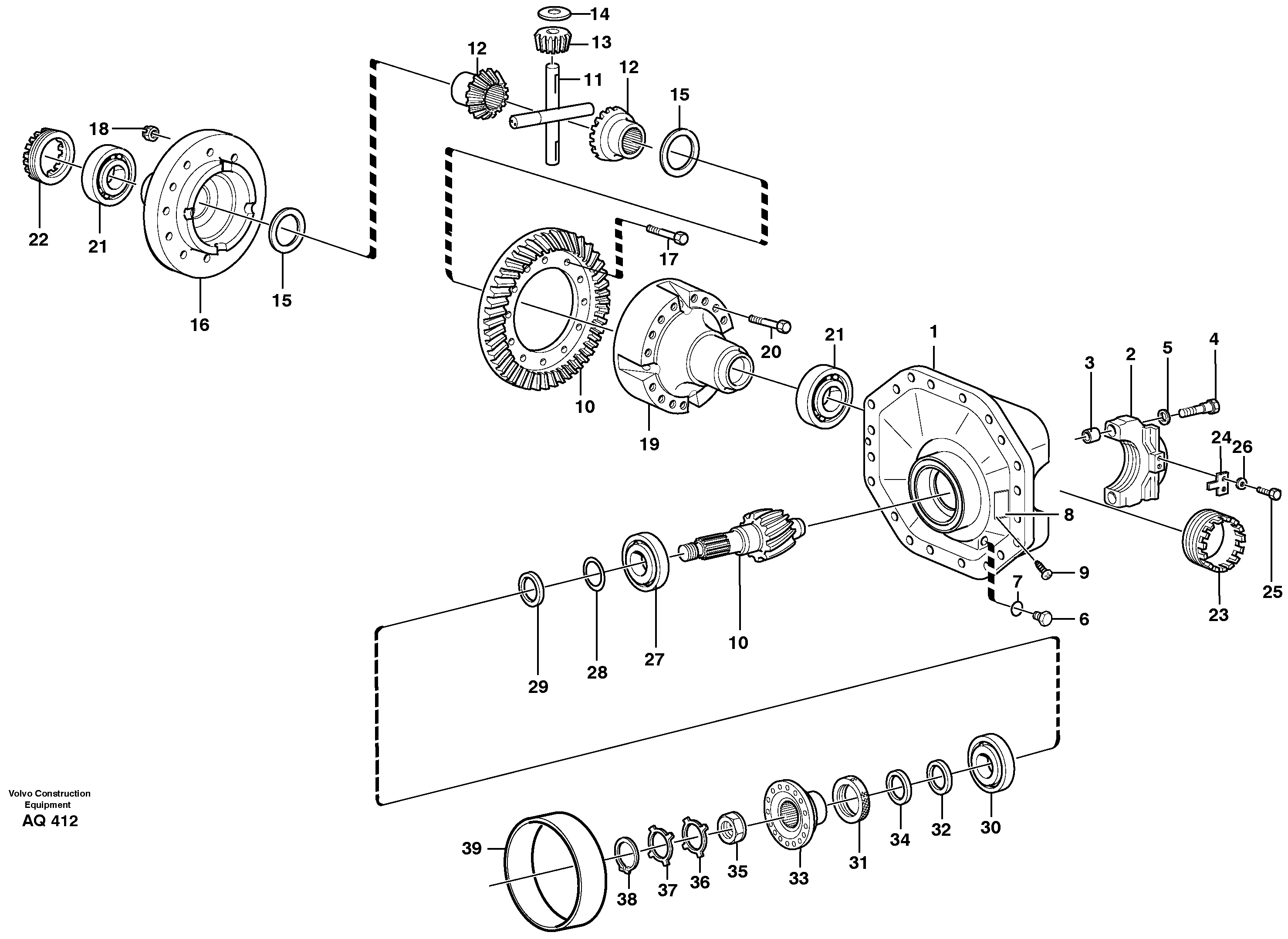 Схема запчастей Volvo L120C - 21867 Final drive, rear L120C S/N 11319-SWE, S/N 61677-USA, S/N 70075-BRA