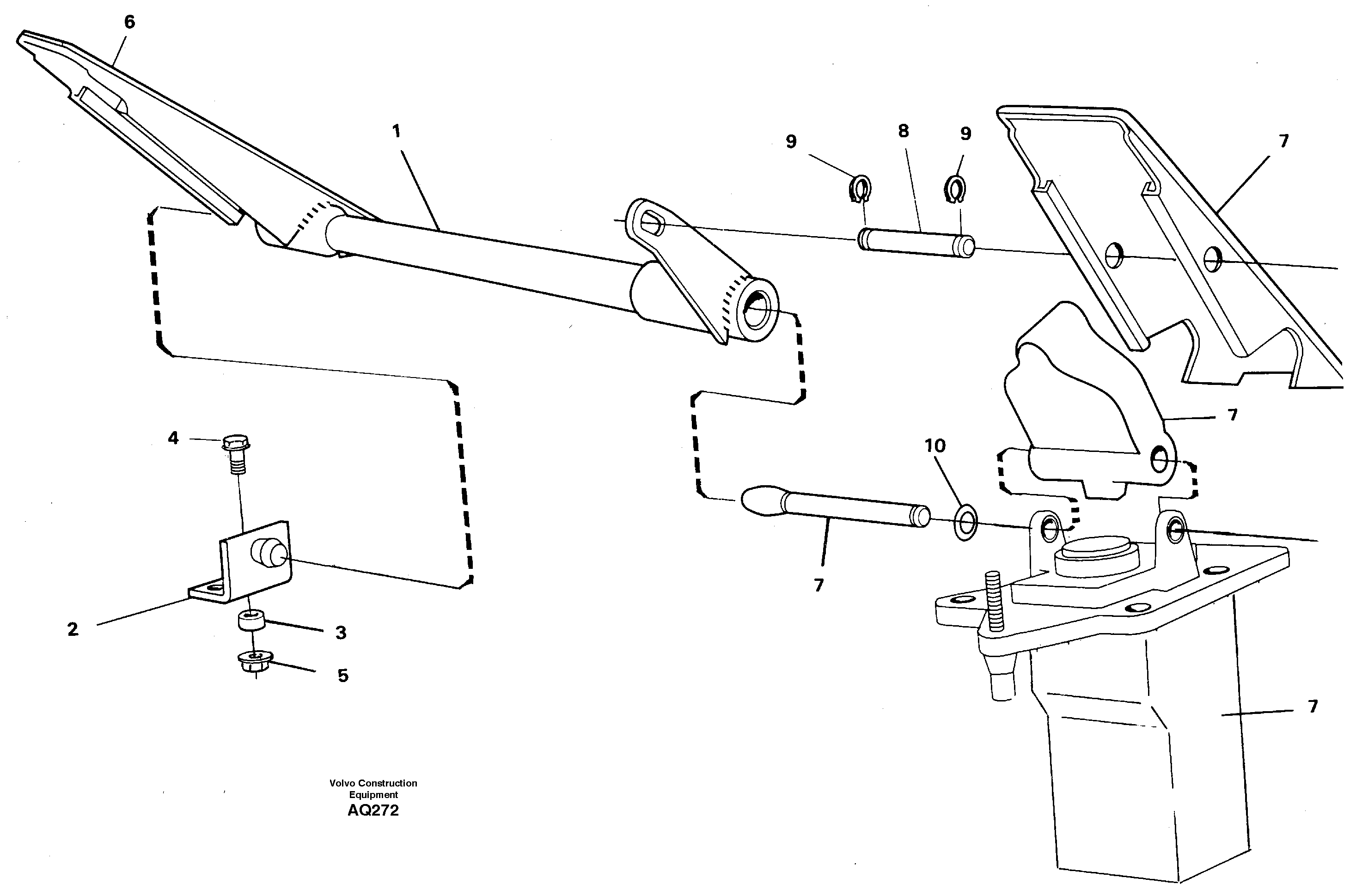 Схема запчастей Volvo L120C - 86097 Dual brake pedals L120C S/N 11319-SWE, S/N 61677-USA, S/N 70075-BRA