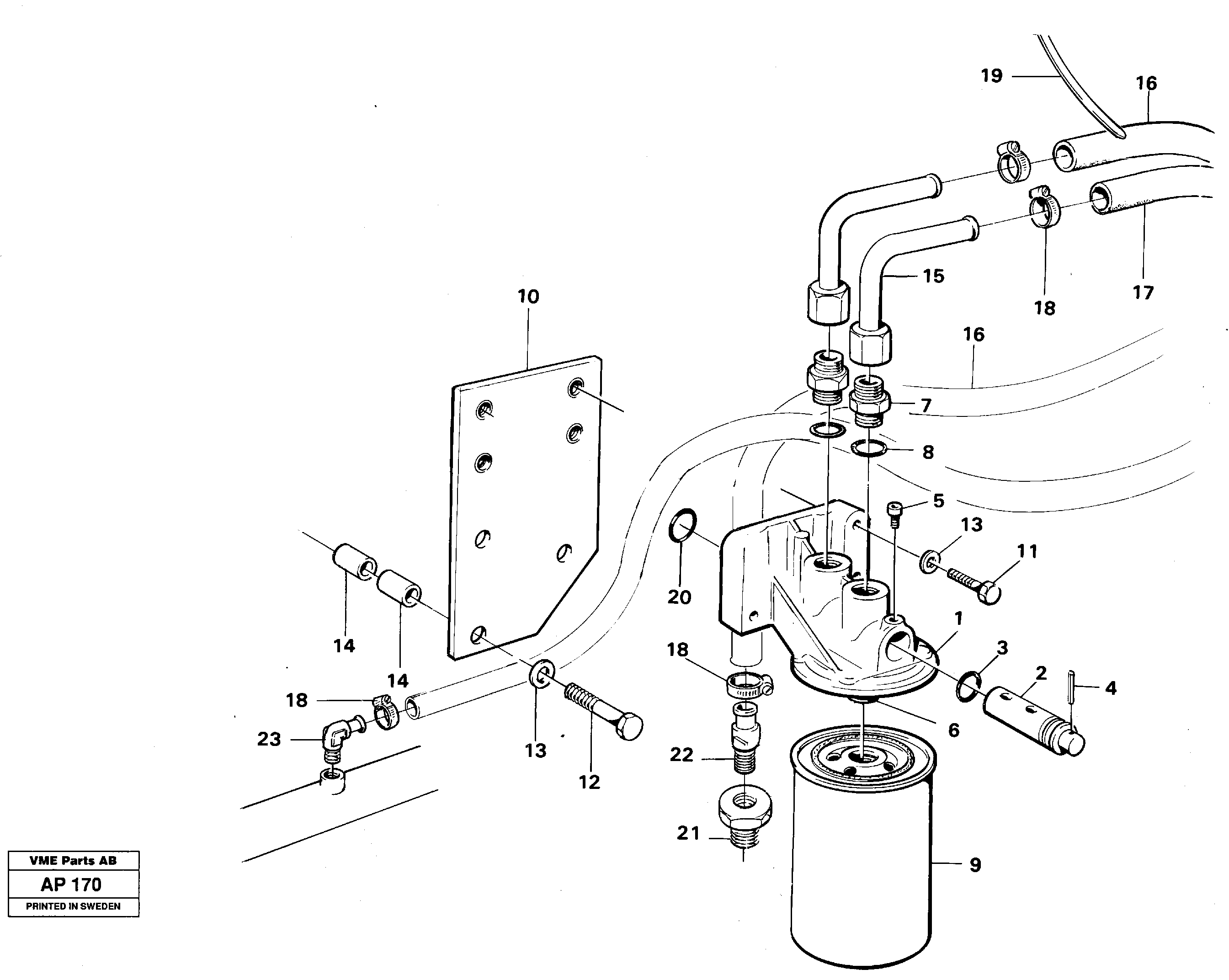 Схема запчастей Volvo L120C - 27180 Coolant filter L120C VOLVO BM VOLVO BM L120C SER NO - 11318