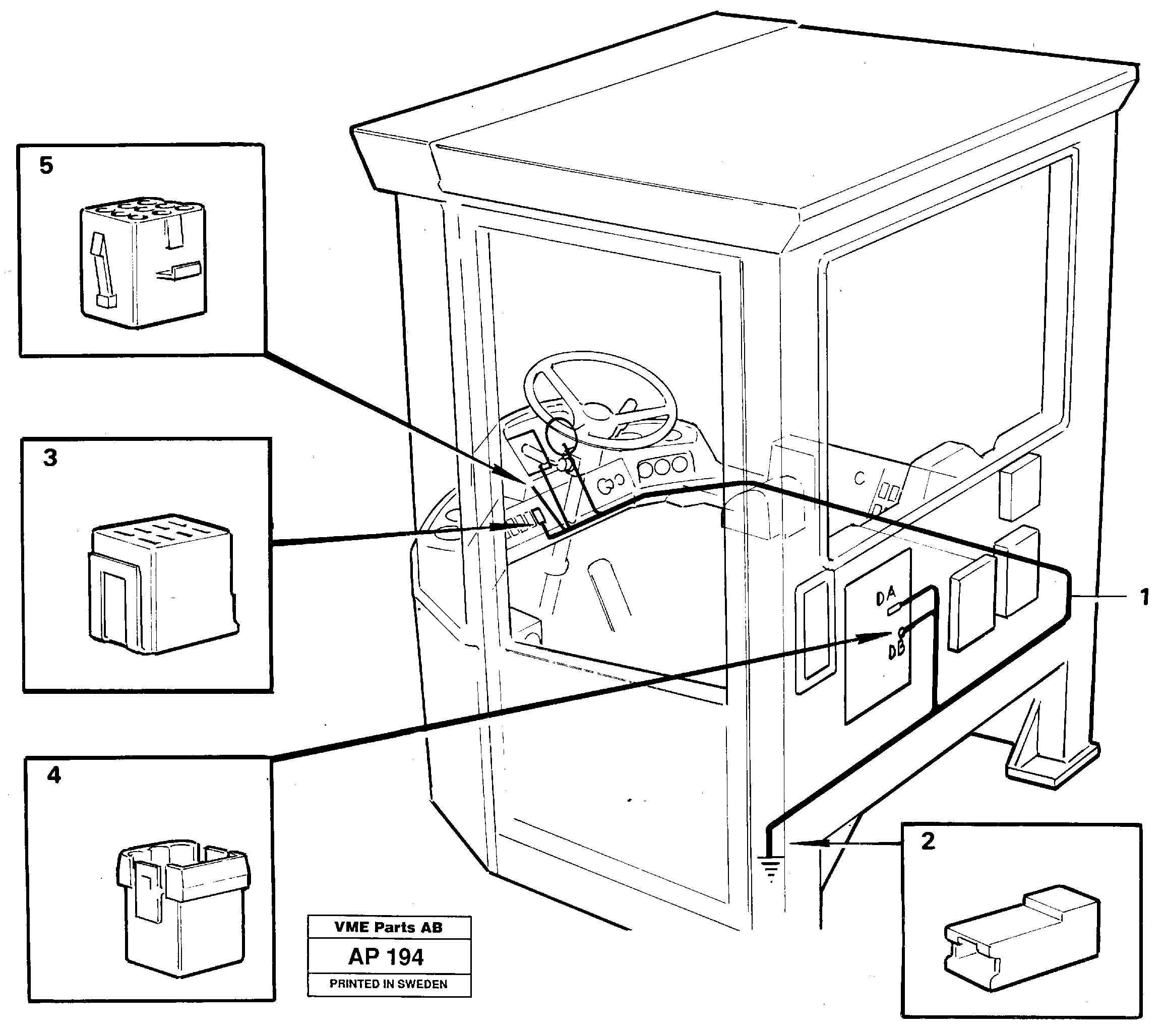 Схема запчастей Volvo L120C - 13283 Cable harnesses, cab L120C VOLVO BM VOLVO BM L120C SER NO - 11318
