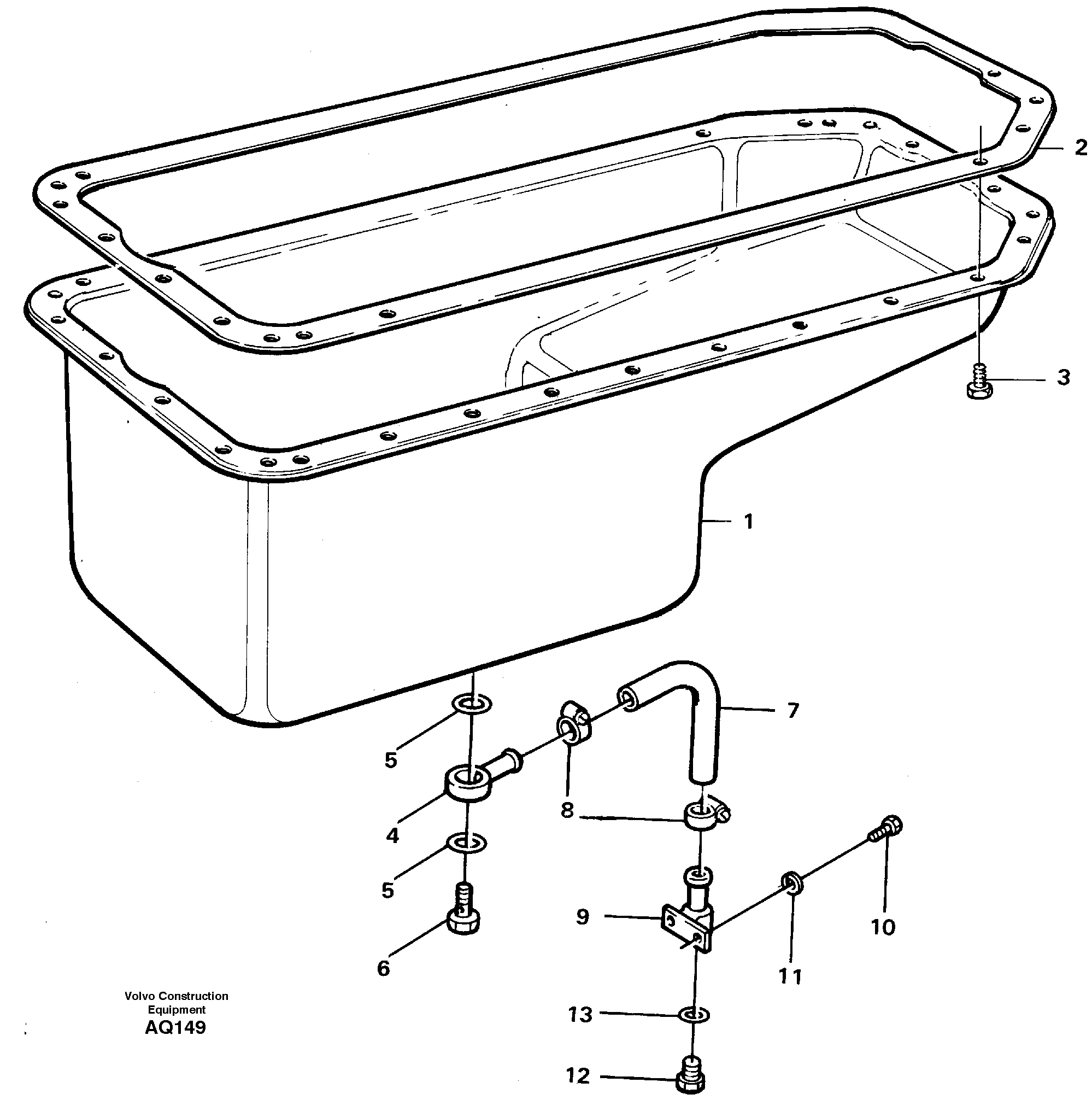 Схема запчастей Volvo L120C - 77675 Oil sump L120C S/N 11319-SWE, S/N 61677-USA, S/N 70075-BRA