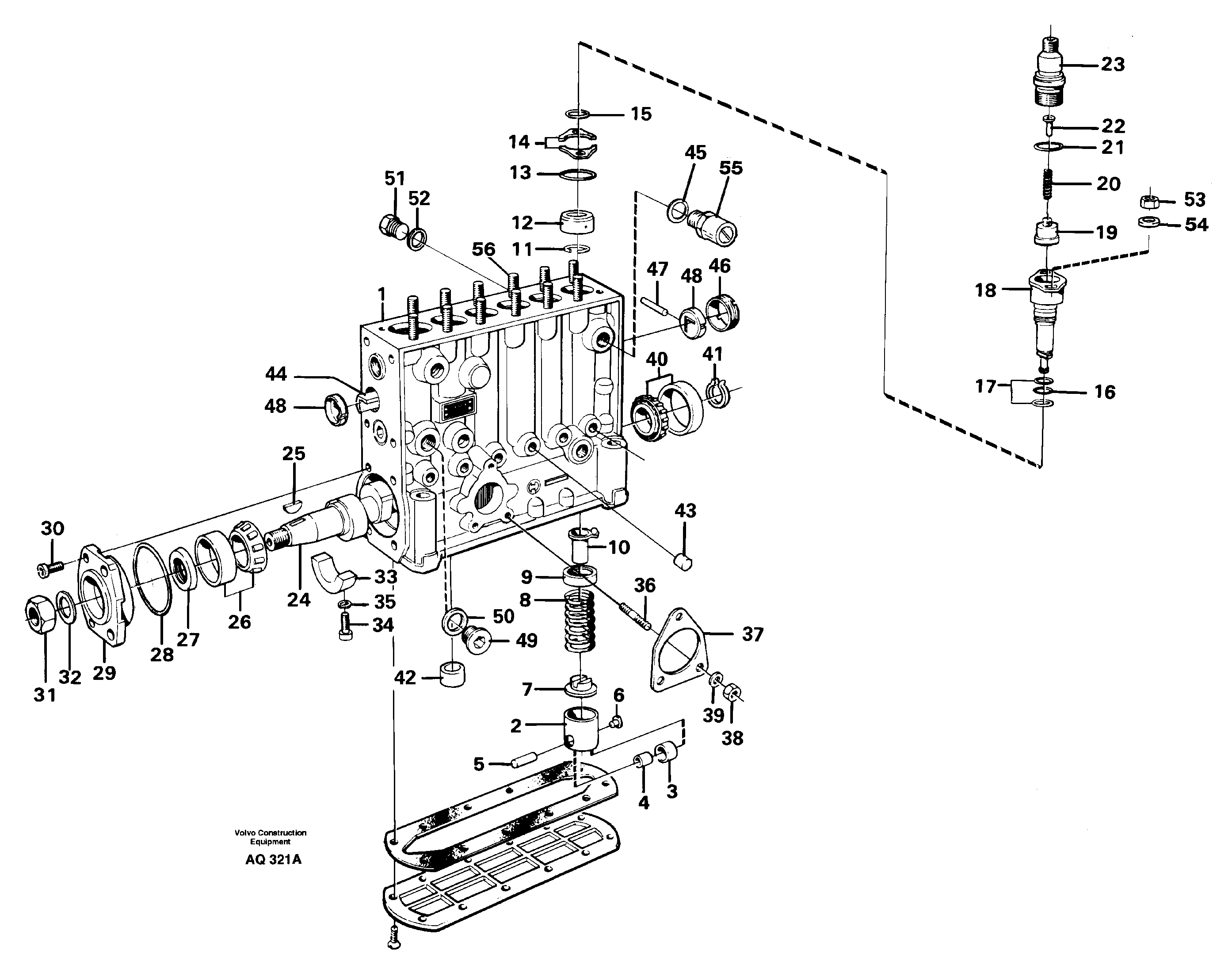 Схема запчастей Volvo L120C - 86841 Насос L120C S/N 11319-SWE, S/N 61677-USA, S/N 70075-BRA