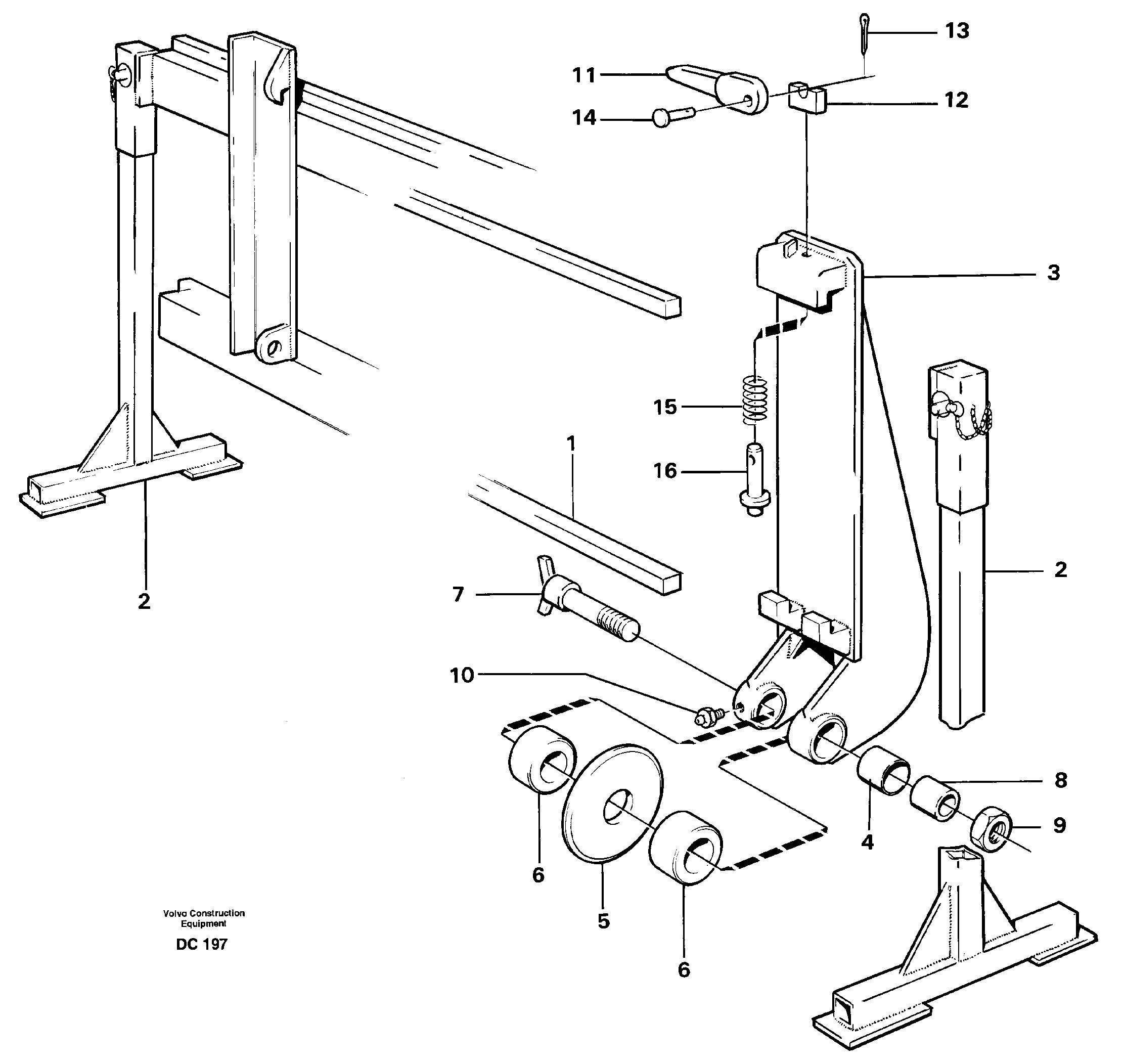 Схема запчастей Volvo L150C - 40087 Asphalt cutter ATTACHMENTS ATTACHMENTS WHEEL LOADERS GEN. - C