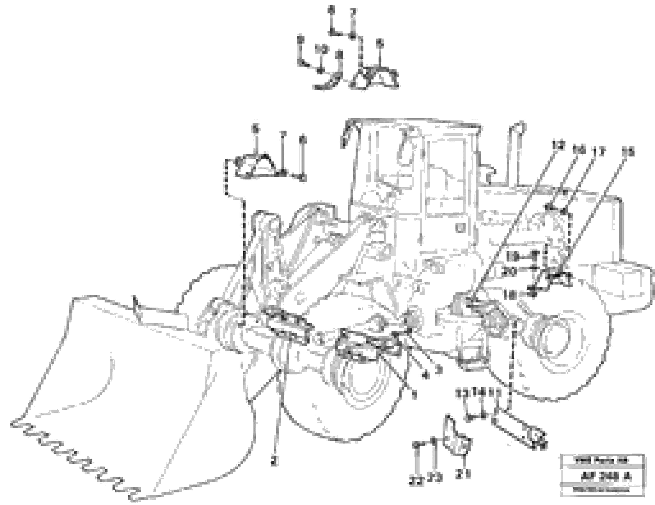 Схема запчастей Volvo L150C - 39918 Protection, brake pipes L150/L150C VOLVO BM VOLVO BM L150/L150C SER NO - 2767/- 60708