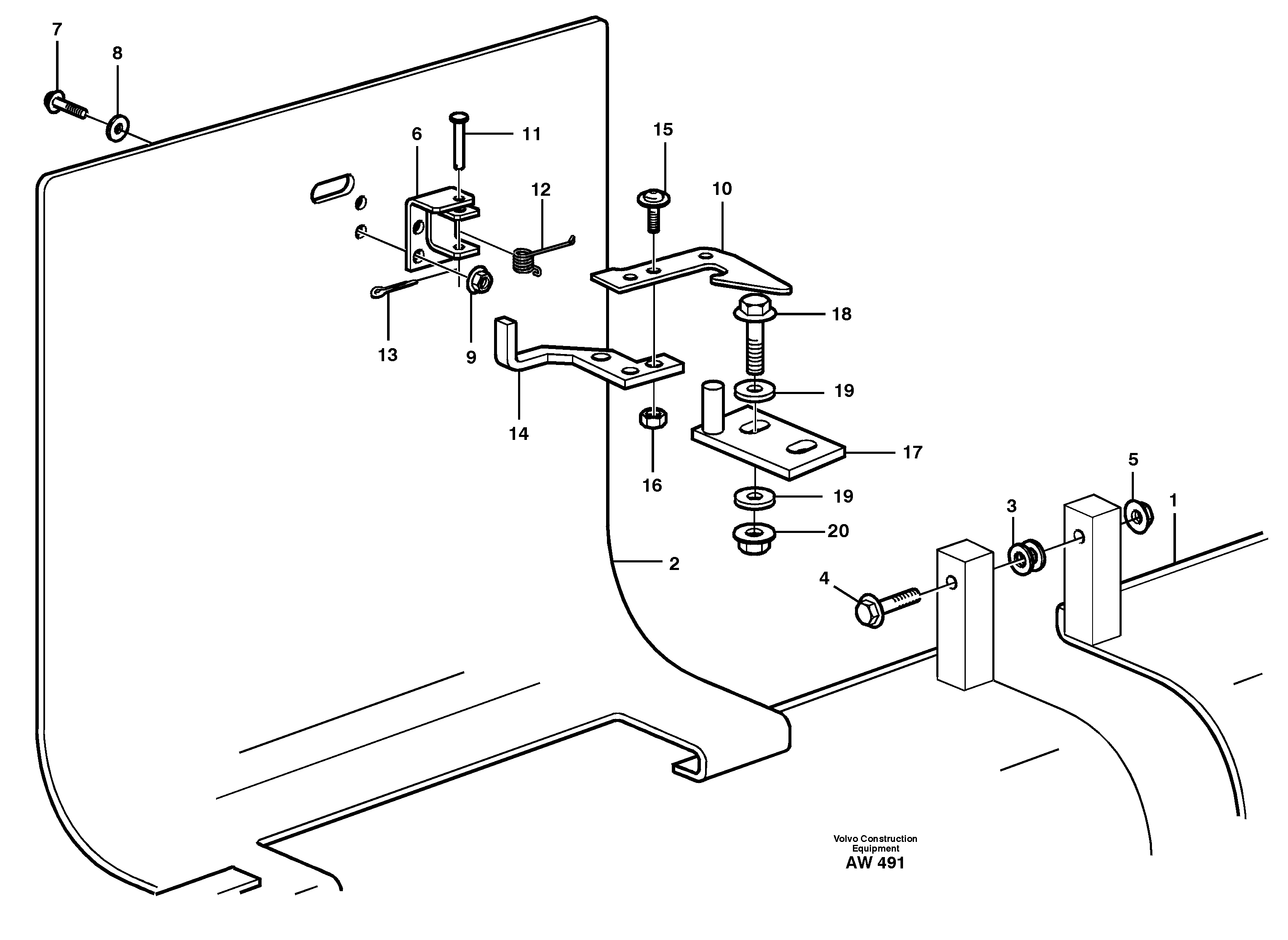 Схема запчастей Volvo L180C - 92211 Hatch L180C S/N 2533-SWE, 60465-USA