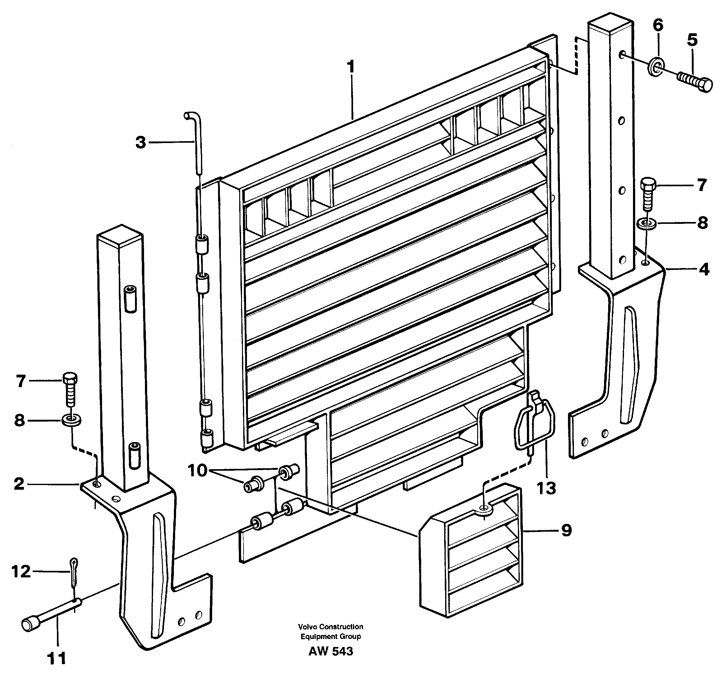 Схема запчастей Volvo L180C - 22218 Radiator, kylare L180C S/N 2533-SWE, 60465-USA
