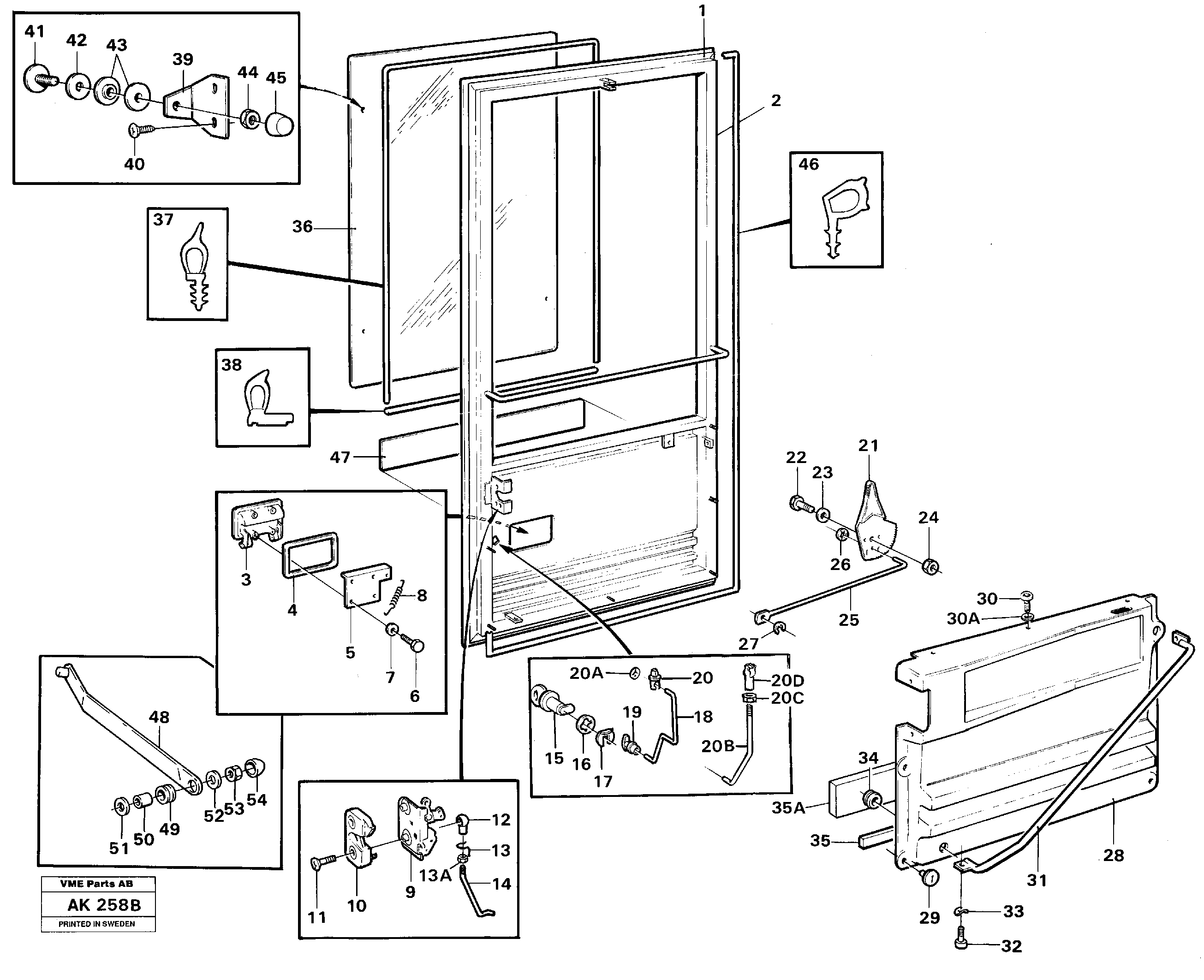 Схема запчастей Volvo L180C - 28848 Door L180/L180C VOLVO BM VOLVO BM L180/L180C SER NO -2532 / -60469 USA