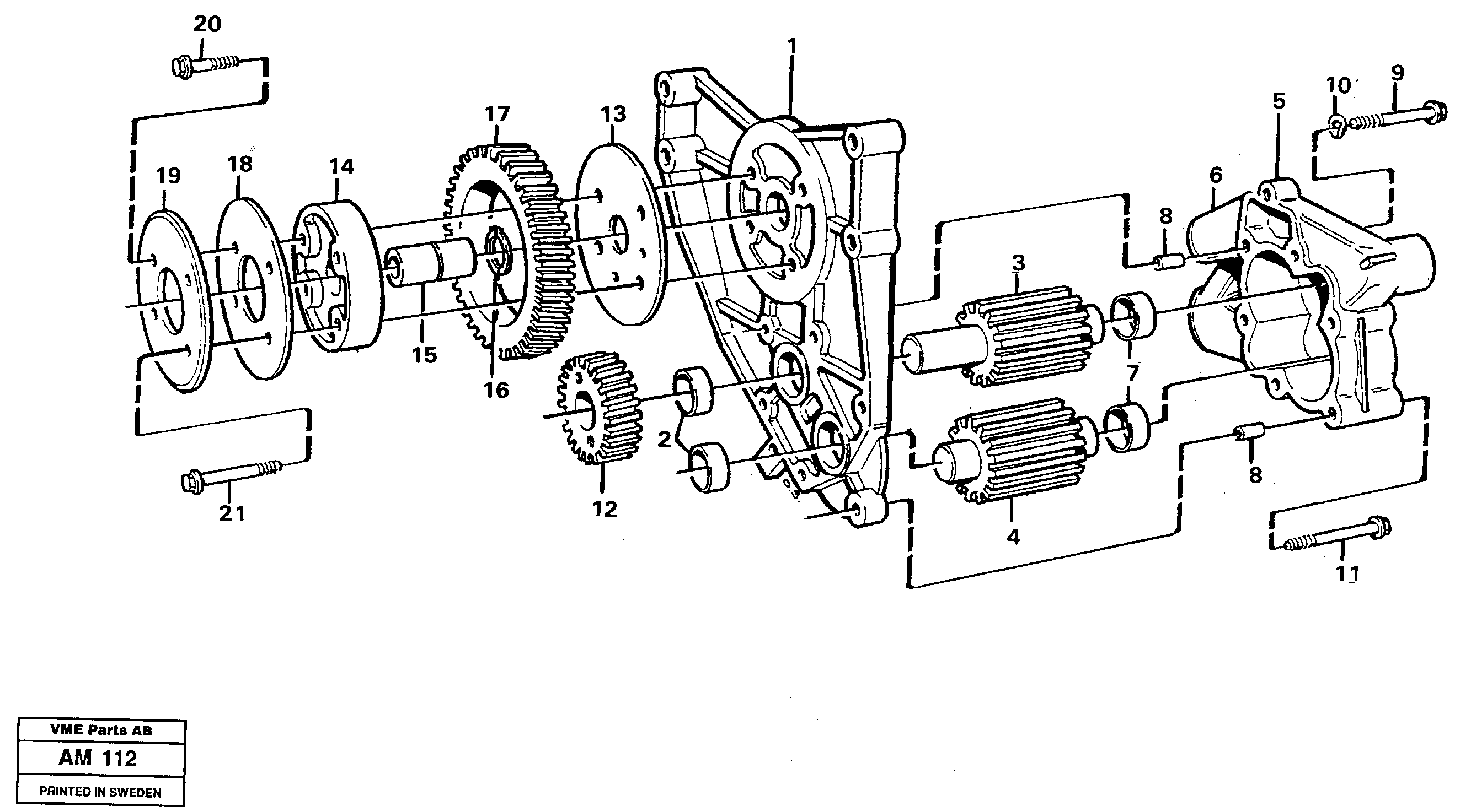 Схема запчастей Volvo L330C - 79407 Насос масляный L330C VOLVO BM VOLVO BM L330C SER NO - 60187