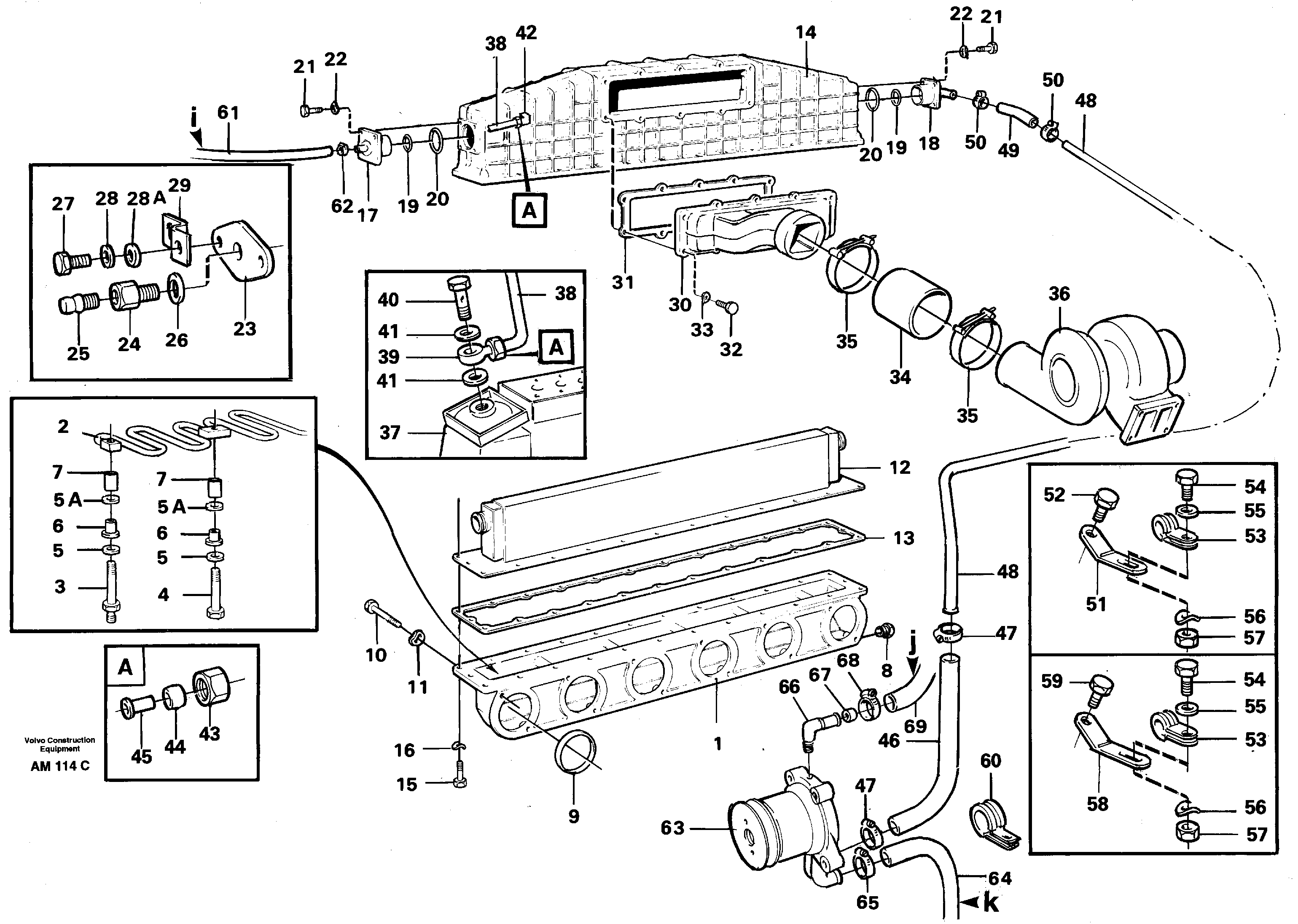 Схема запчастей Volvo L330C - 84010 Intercooler L330C VOLVO BM VOLVO BM L330C SER NO - 60187