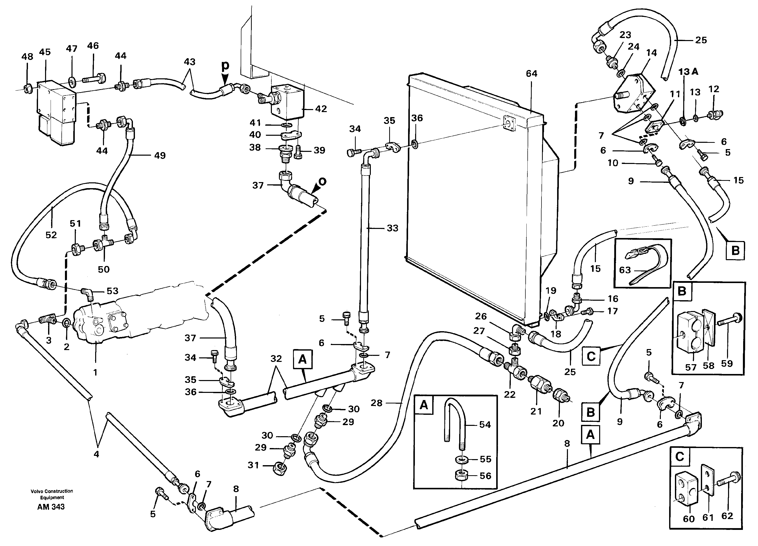 Схема запчастей Volvo L330C - 92897 Fan drive L330C VOLVO BM VOLVO BM L330C SER NO - 60187