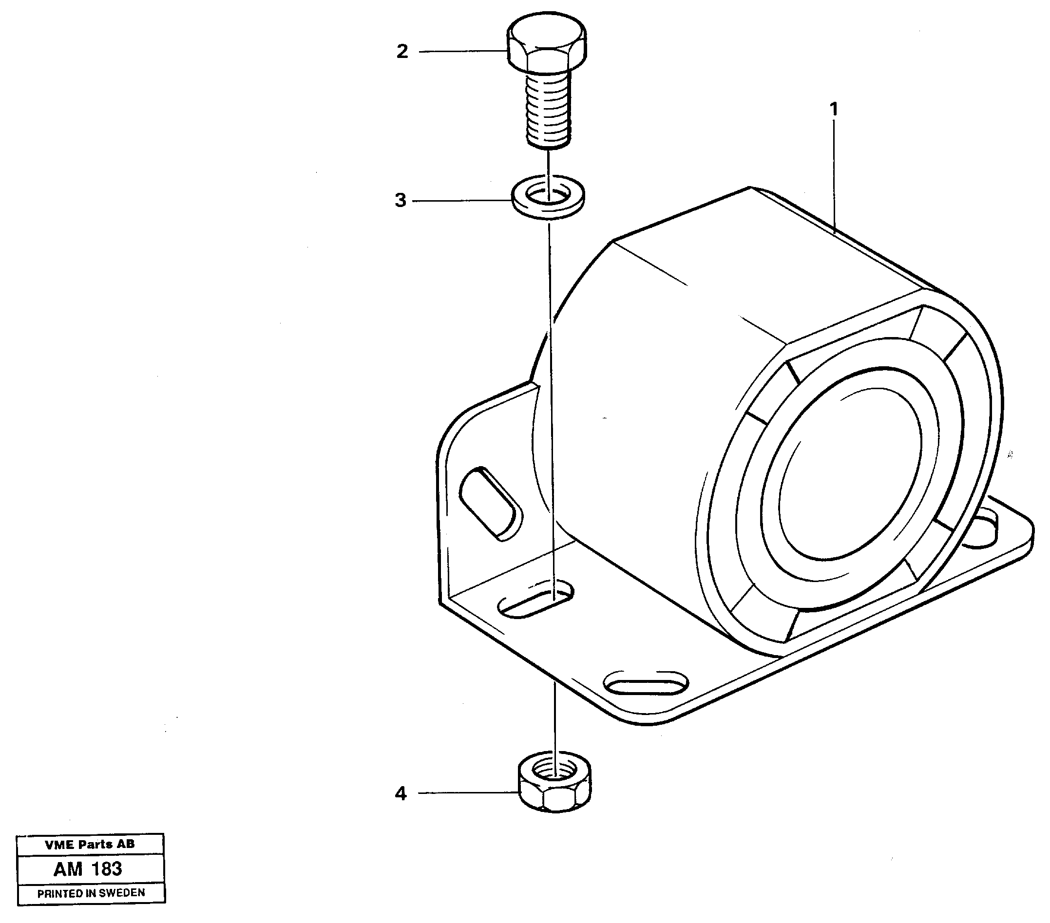 Схема запчастей Volvo L330C - 82116 Back-up warning unit L330C VOLVO BM VOLVO BM L330C SER NO - 60187
