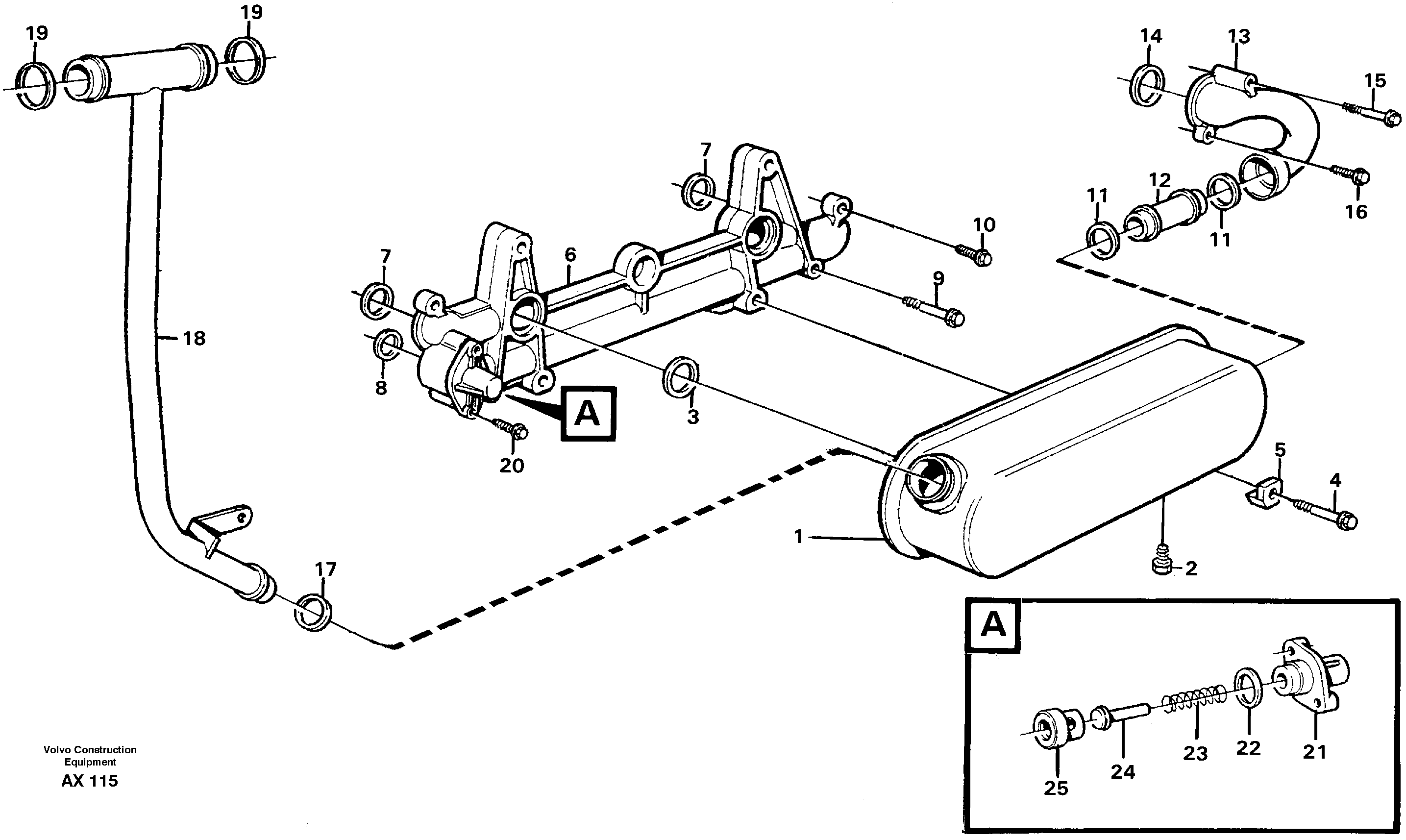 Схема запчастей Volvo L330C - 25908 Масляный радиатор L330C SER NO 60188-