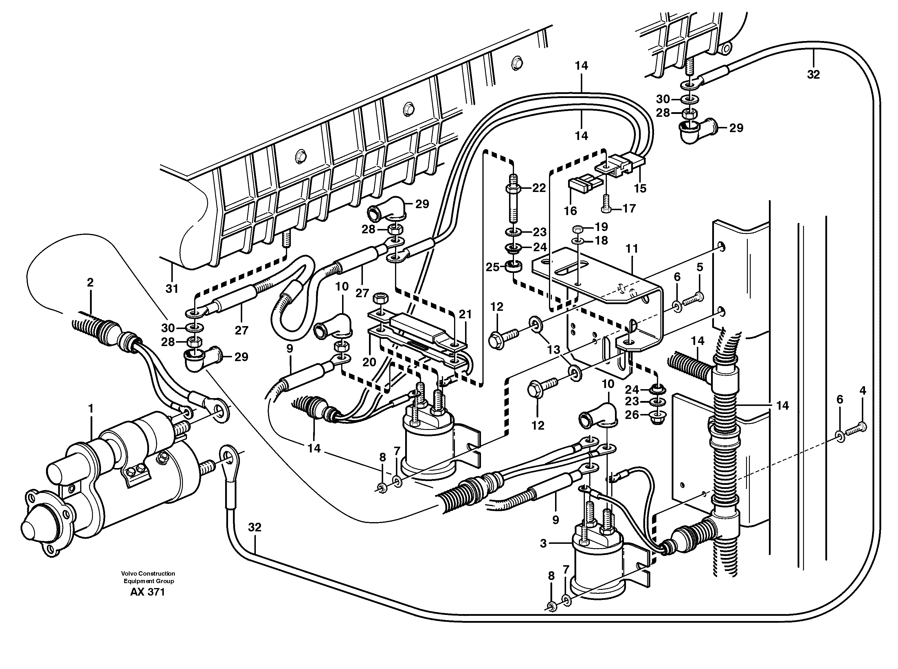 Схема запчастей Volvo L330C - 15772 Pre-heater with fitting parts L330C SER NO 60188-