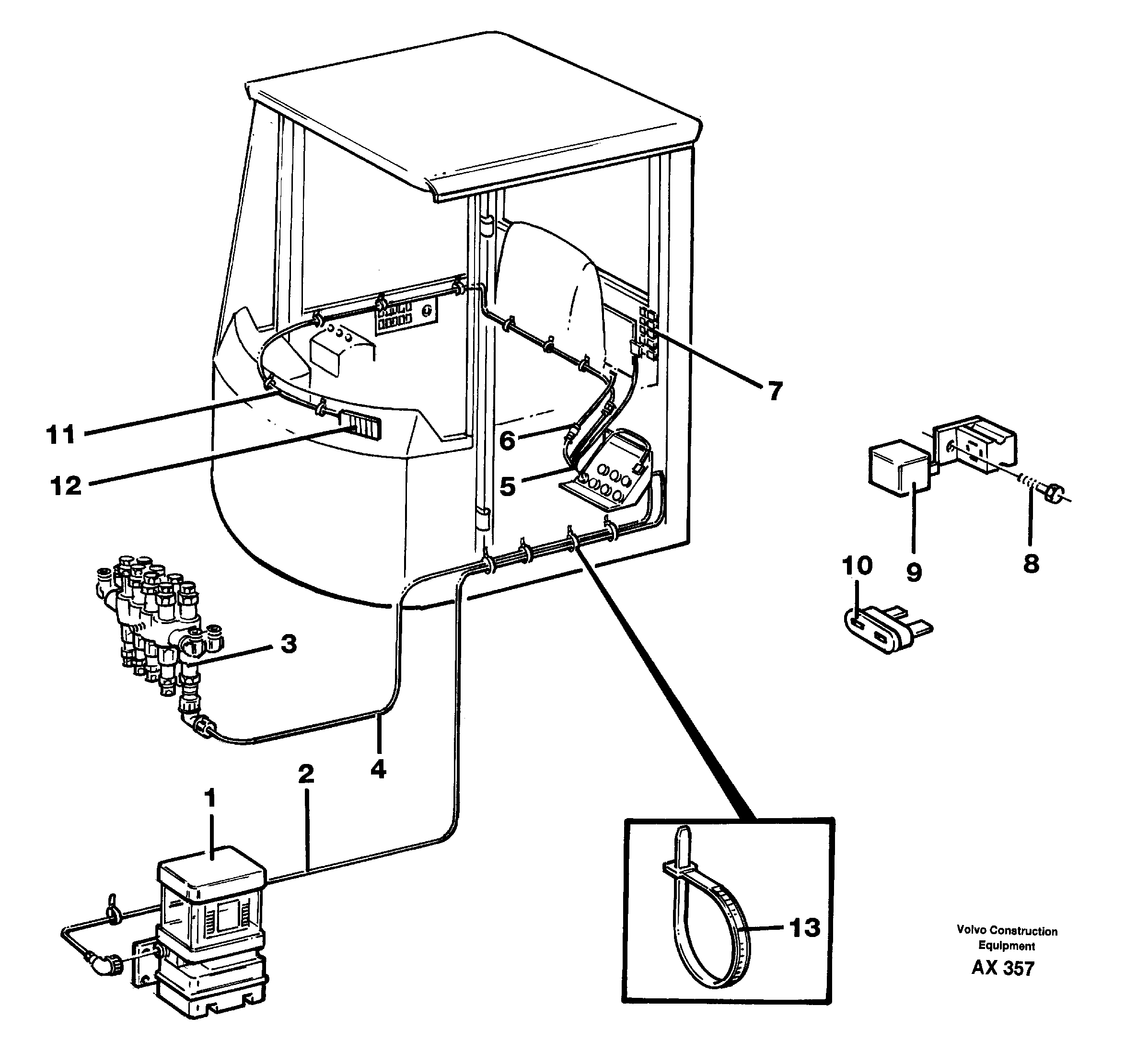Схема запчастей Volvo L330C - 16016 Cable harness for central lubrication L330C SER NO 60188-