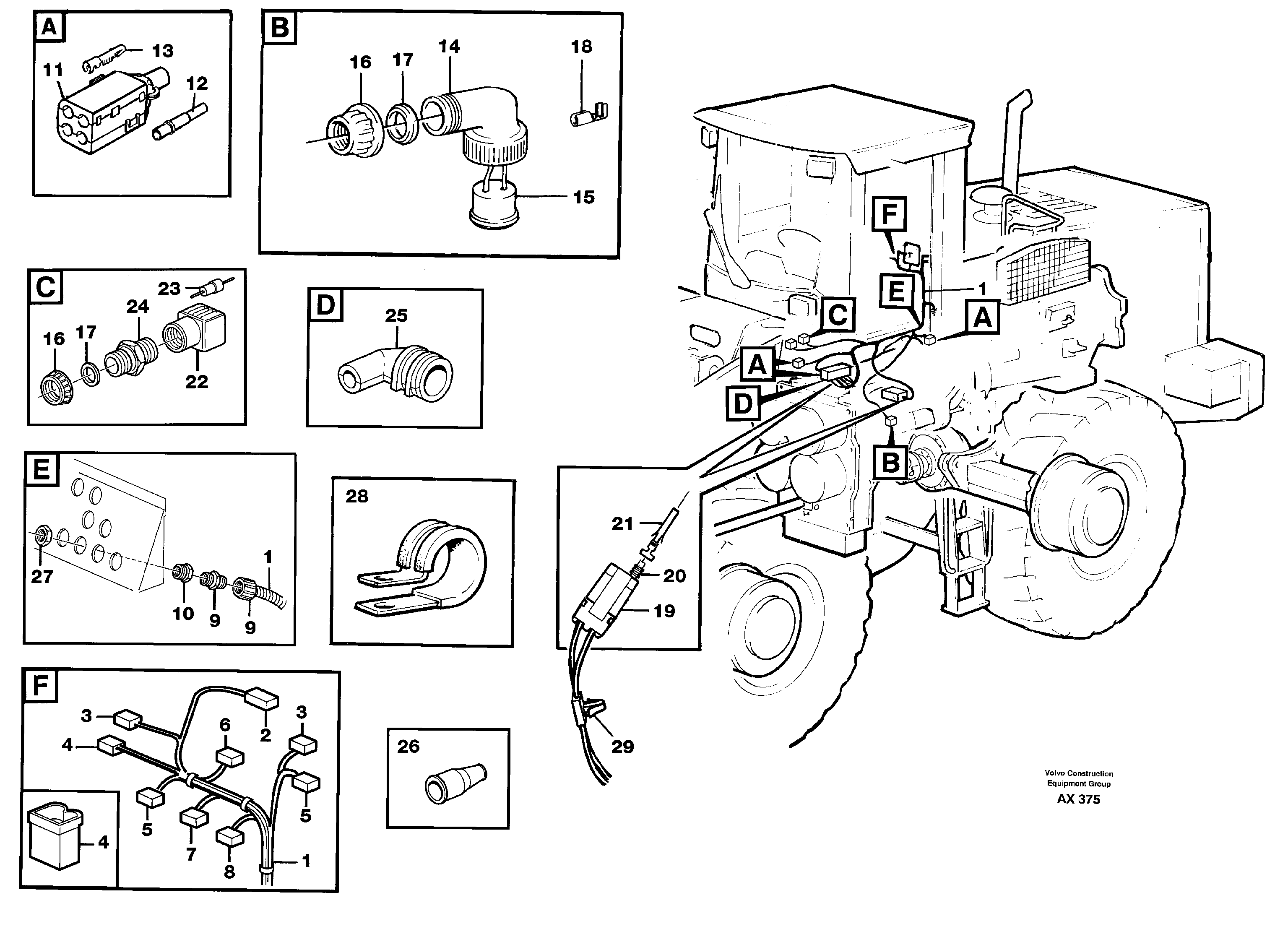 Схема запчастей Volvo L330C - 55756 Cable harness, transmission L330C SER NO 60188-