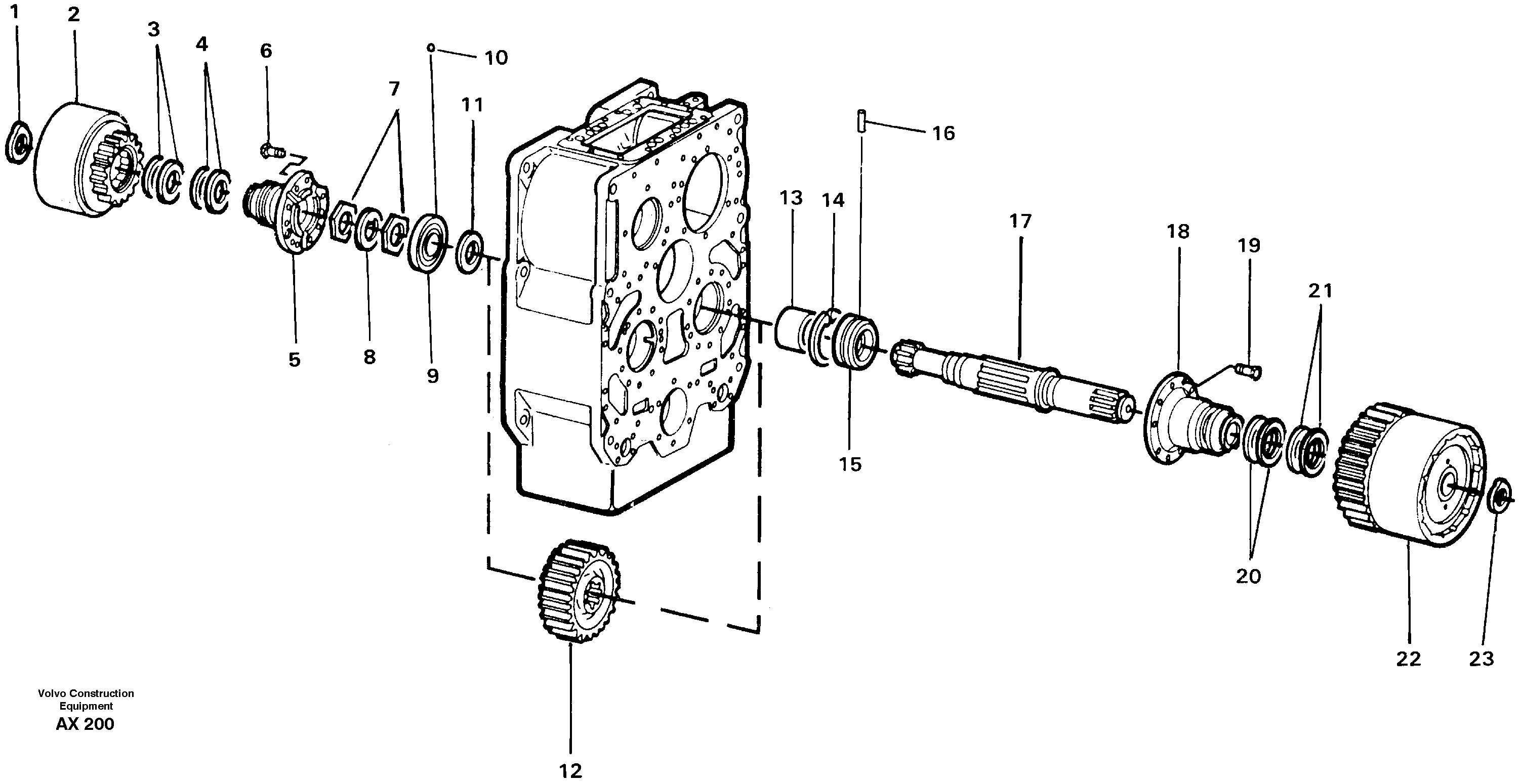 Схема запчастей Volvo L330C - 20448 Clutch shaft, 1st & 3rd L330C SER NO 60188-