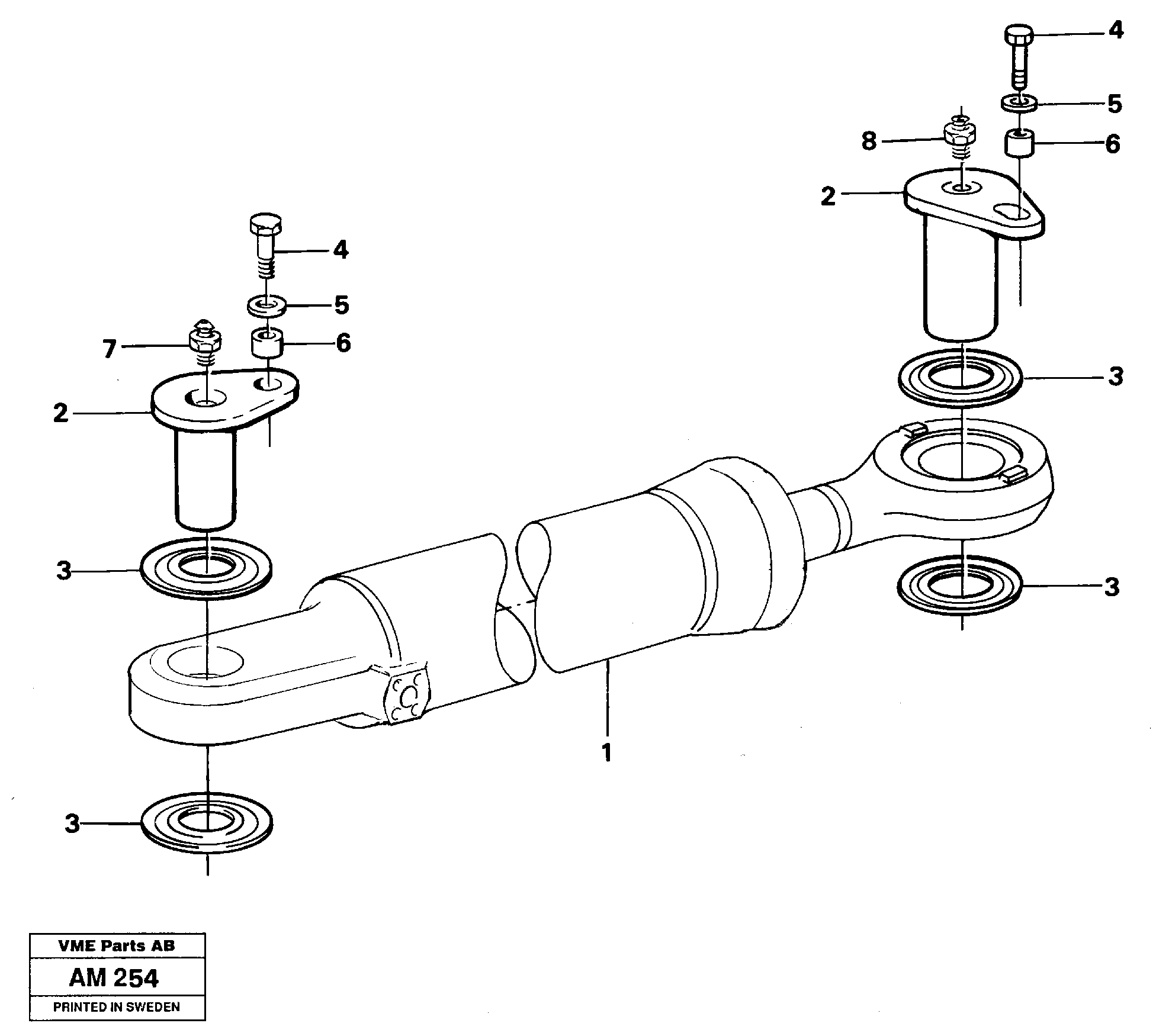 Схема запчастей Volvo L330C - 9550 Hydraulic cylinder, assembly L330C VOLVO BM VOLVO BM L330C SER NO - 60187