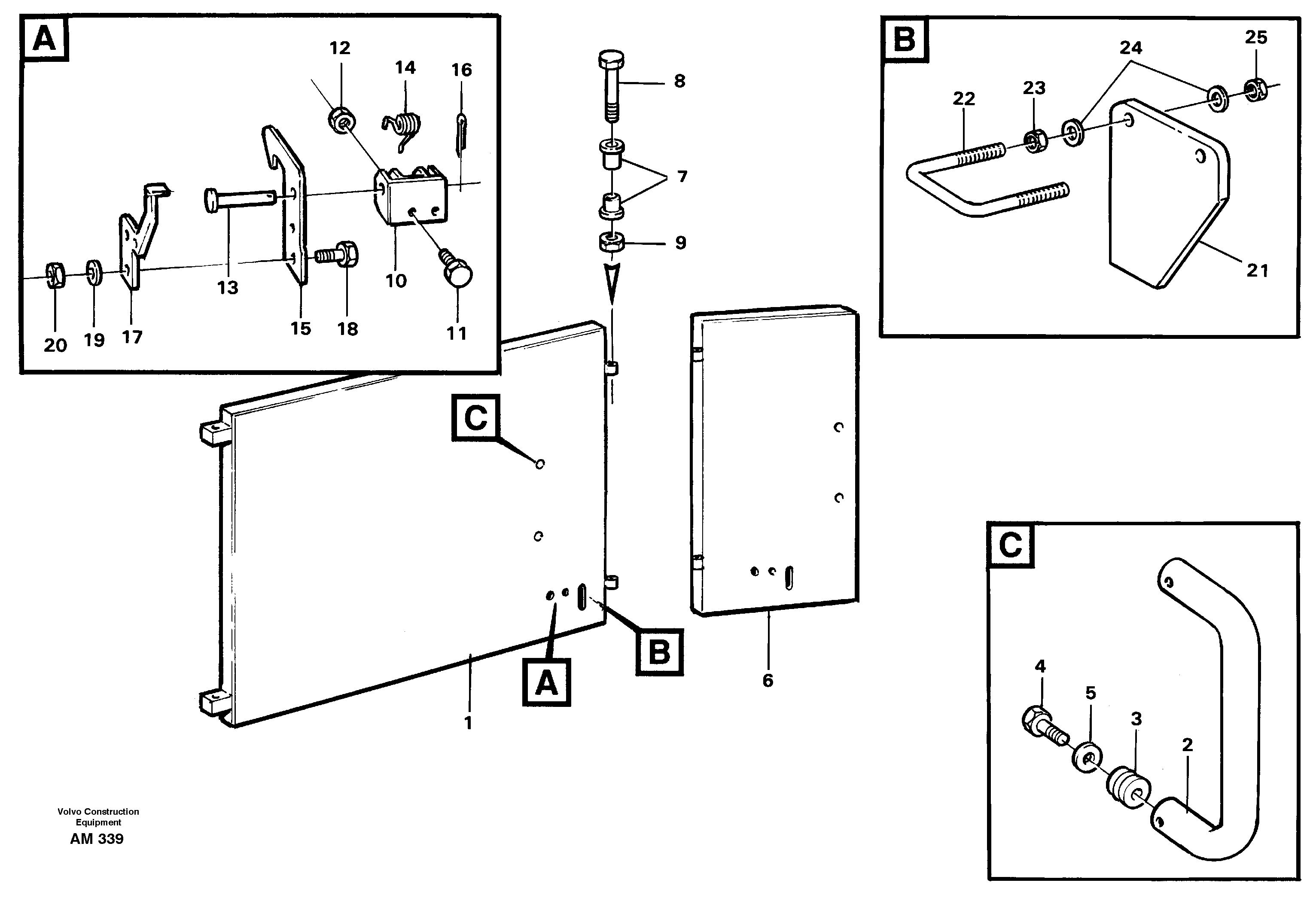 Схема запчастей Volvo L330C - 95103 Side hatch L330C VOLVO BM VOLVO BM L330C SER NO - 60187