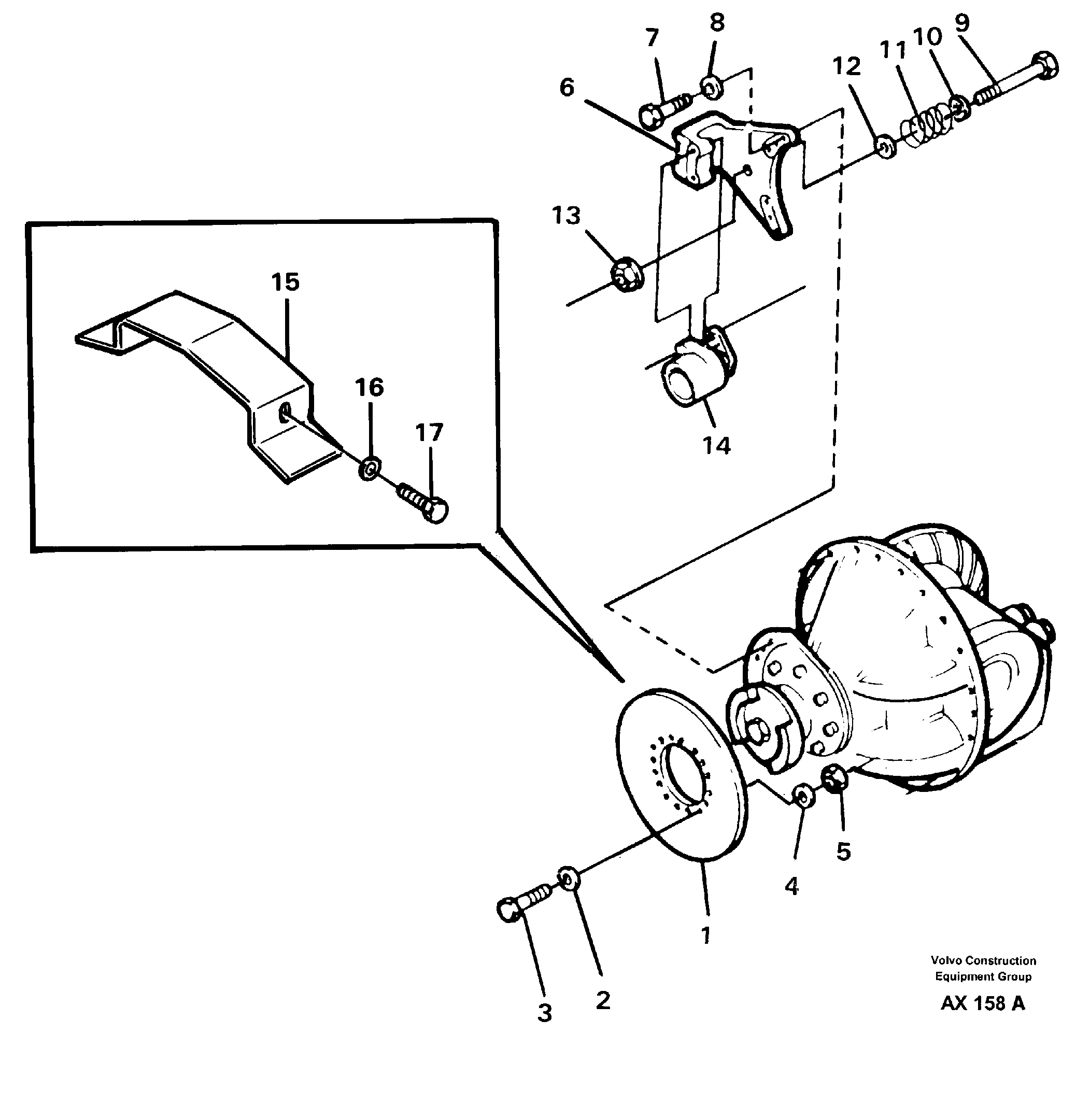 Схема запчастей Volvo L330C - 22673 Parking brake L330C SER NO 60188-