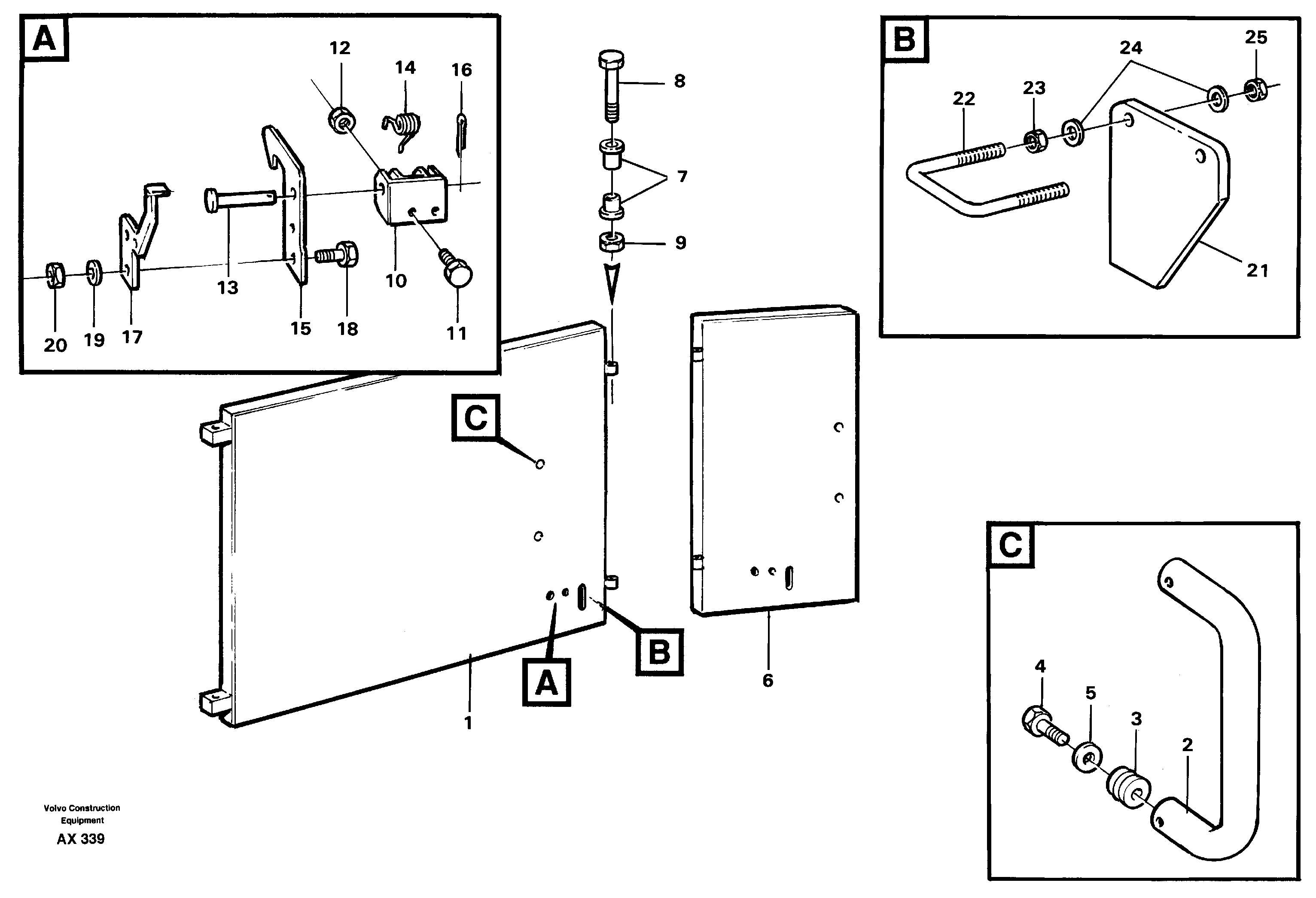 Схема запчастей Volvo L330C - 104689 Side hatch L330C SER NO 60188-