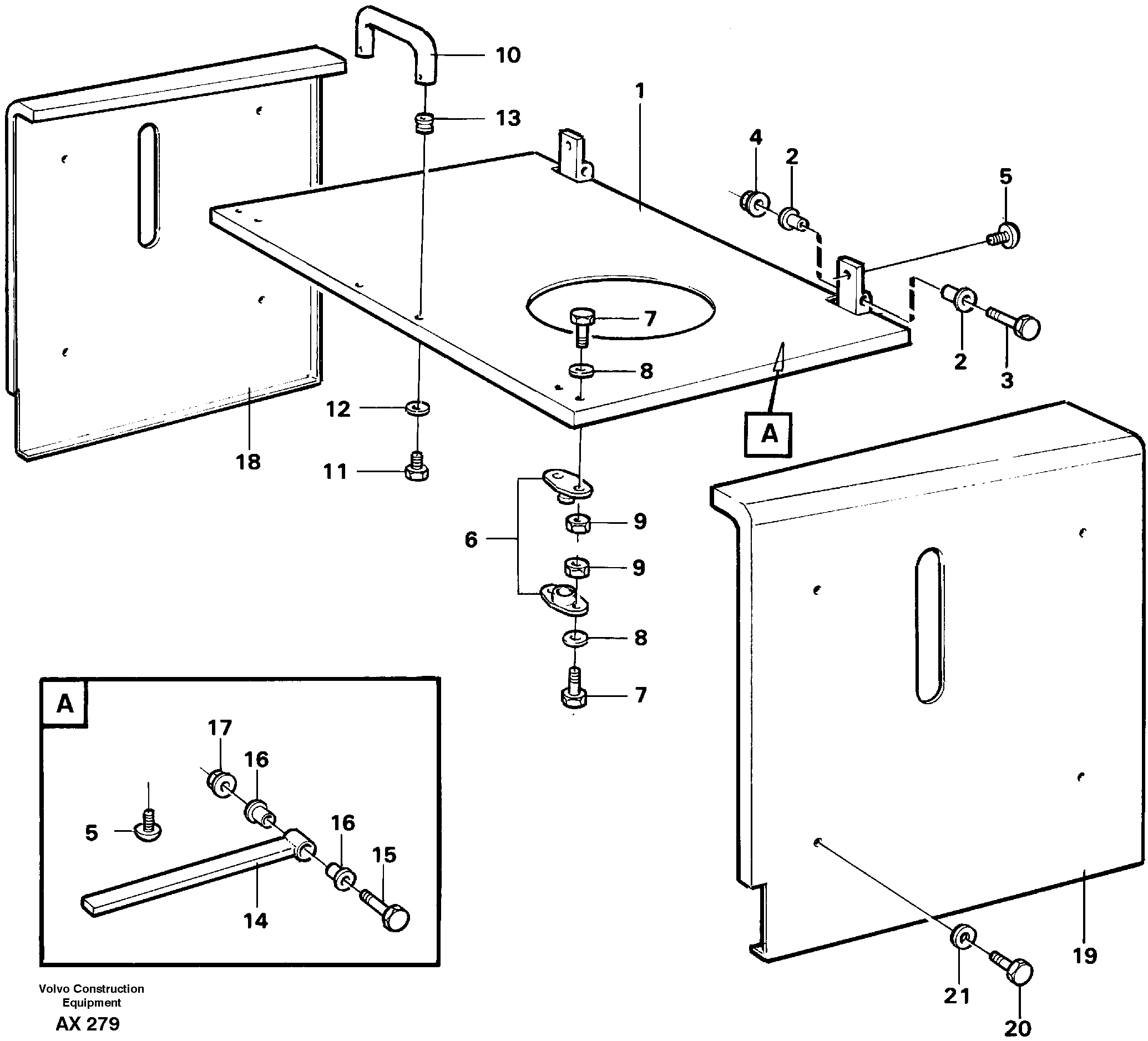 Схема запчастей Volvo L330C - 16371 Hatches, hydraulic fluid tank L330C SER NO 60188-