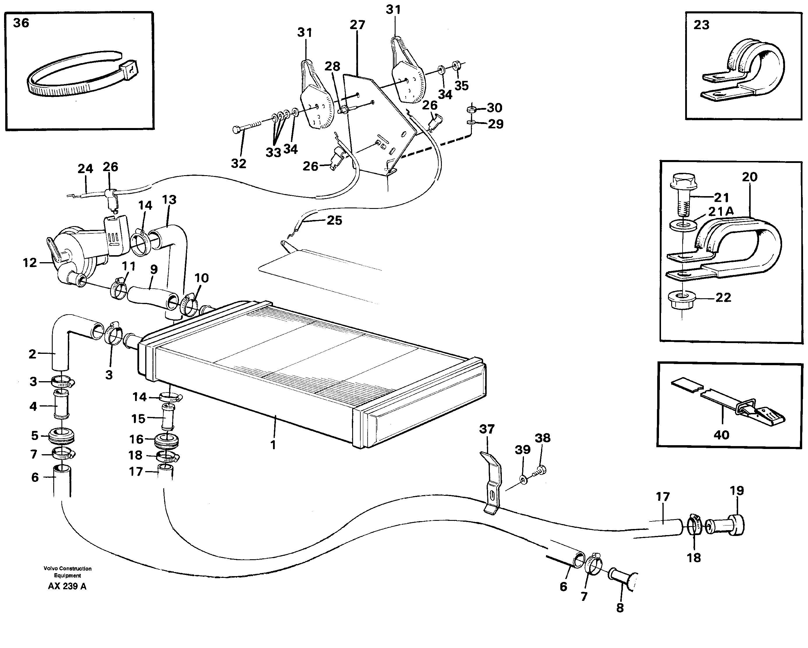 Схема запчастей Volvo L330C - 88248 Radiator and control L330C SER NO 60188-