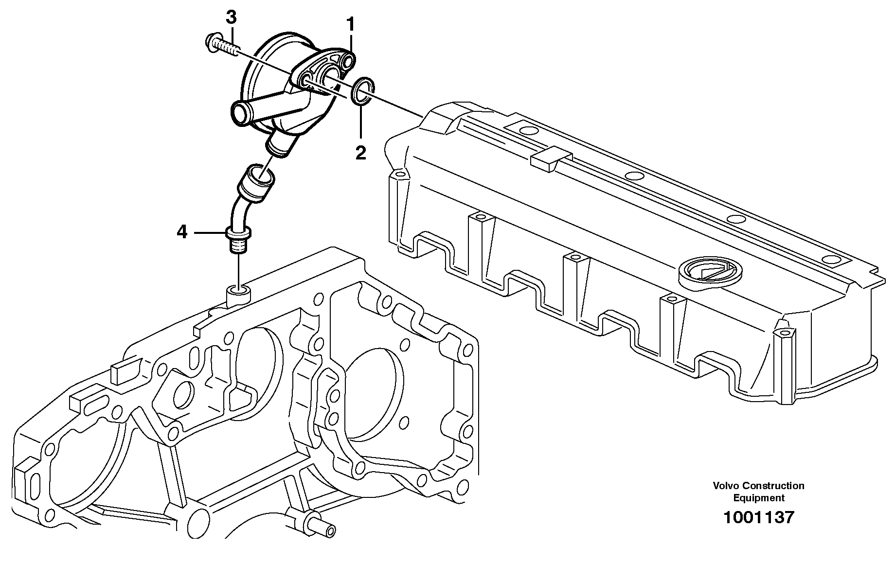 Схема запчастей Volvo L50E - 34591 Crankcase ventilation L50E BRAZIL, S/N 71001 -