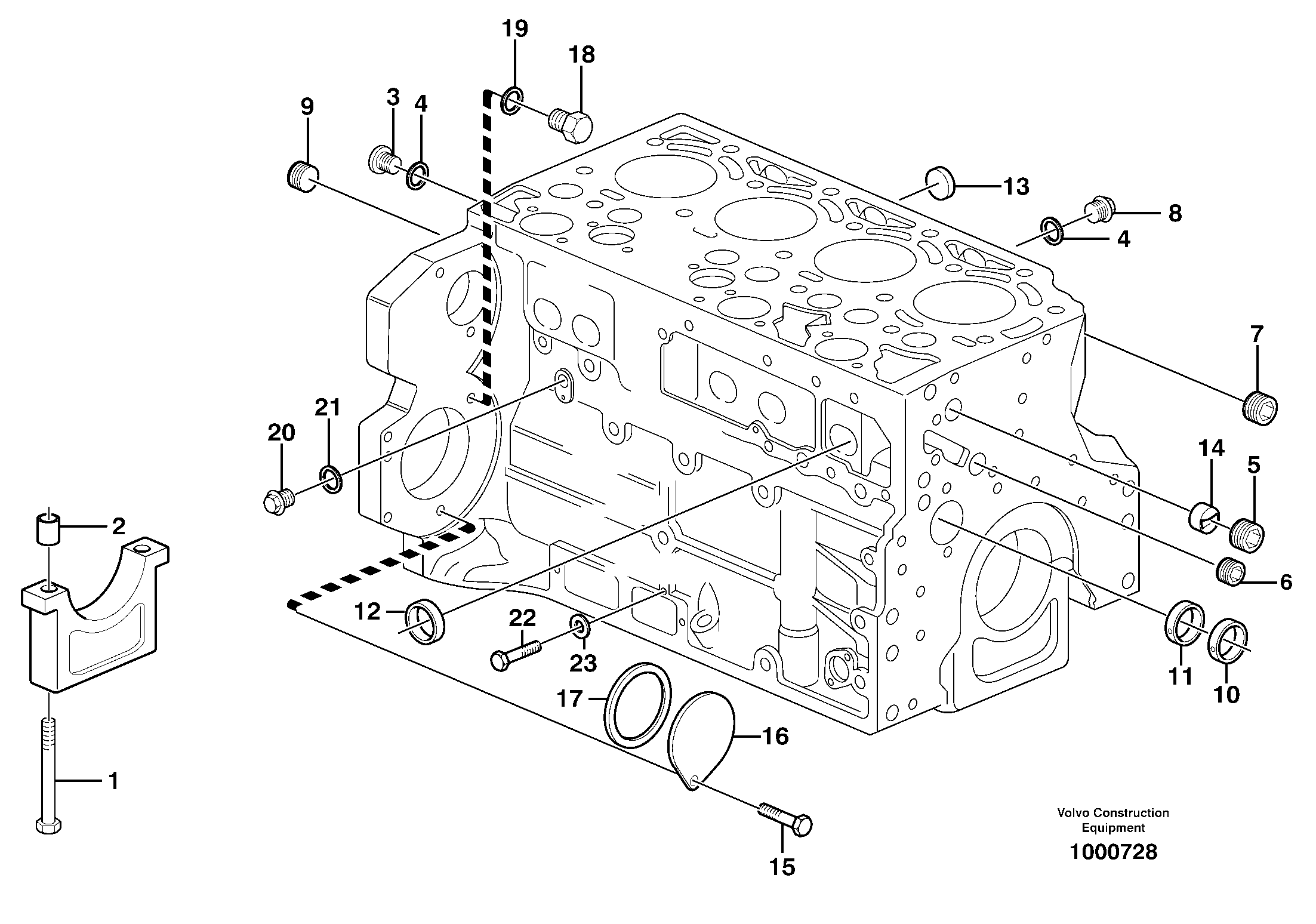 Схема запчастей Volvo L50E - 57843 Блок цилиндров L50E BRAZIL, S/N 71001 -