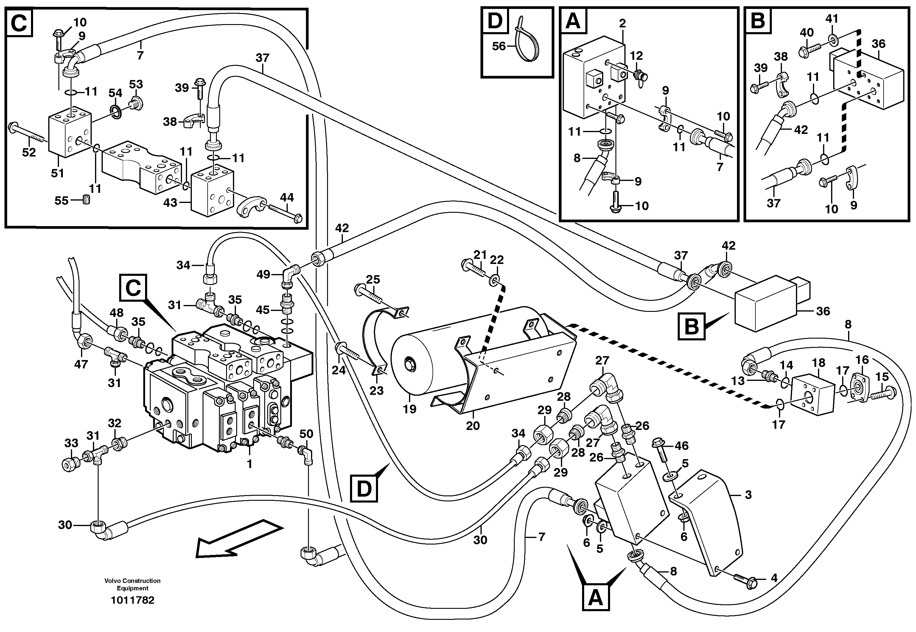 Схема запчастей Volvo L50E - 16197 Boom suspension system L50E BRAZIL, S/N 71001 -