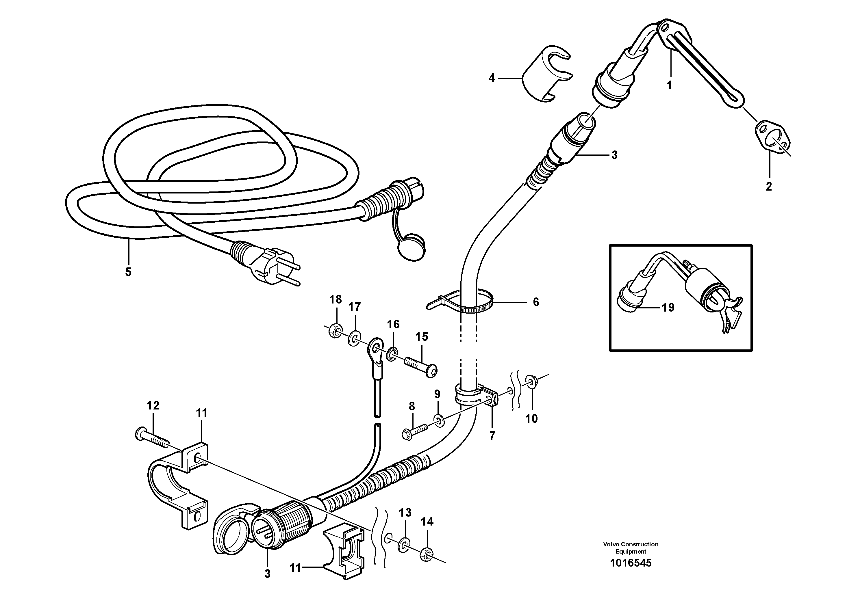 Схема запчастей Volvo L50E - 40802 Engine heater L50E BRAZIL, S/N 71001 -