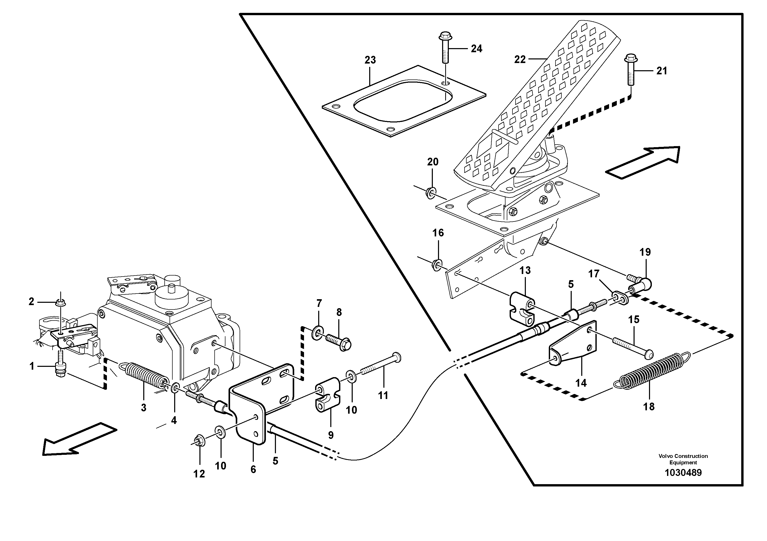 Схема запчастей Volvo L50E - 40805 Engine speed control L50E BRAZIL, S/N 71001 -